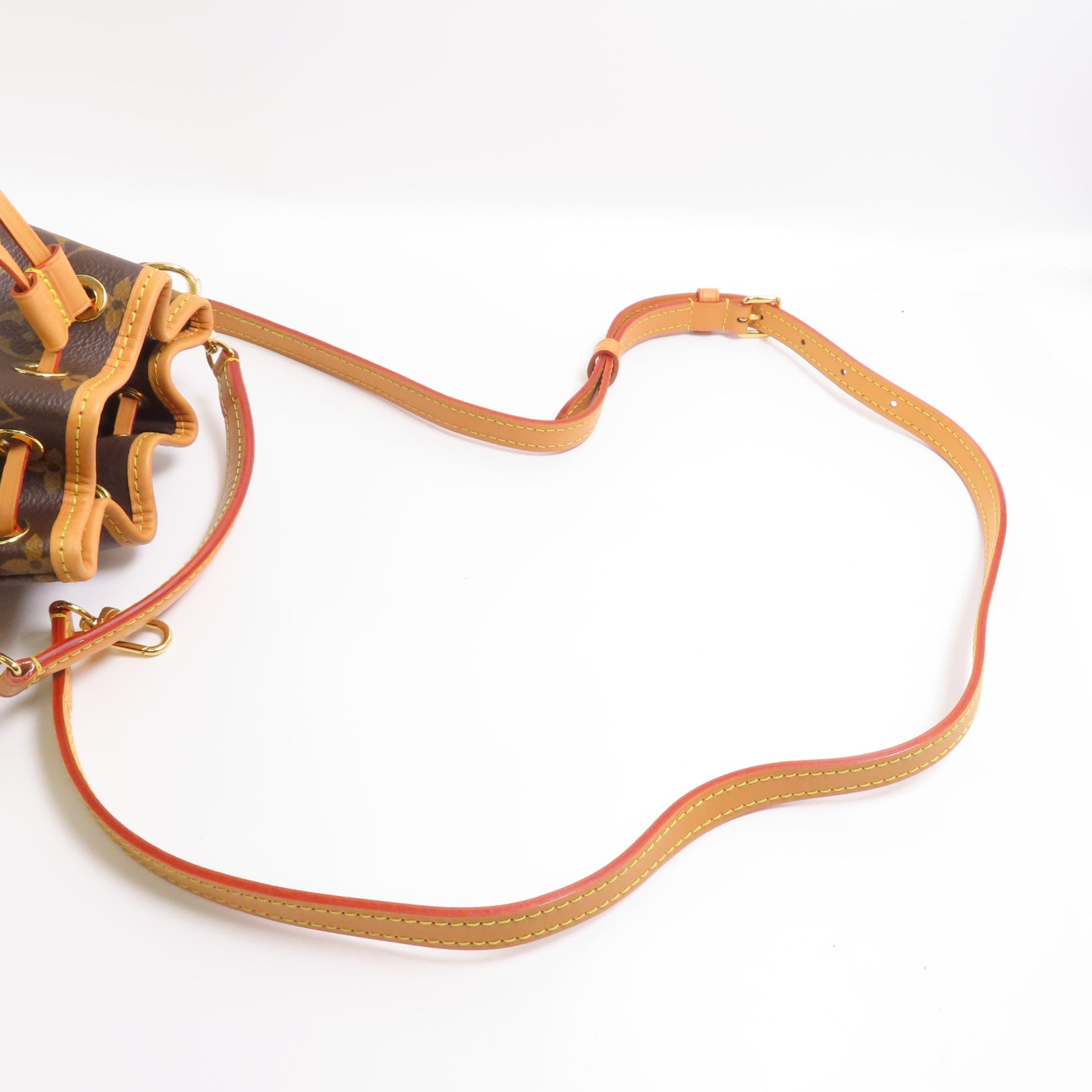 LOUIS VUITTON LV GHW Nano Noe 2way Handbag M81266 Monogram Brown