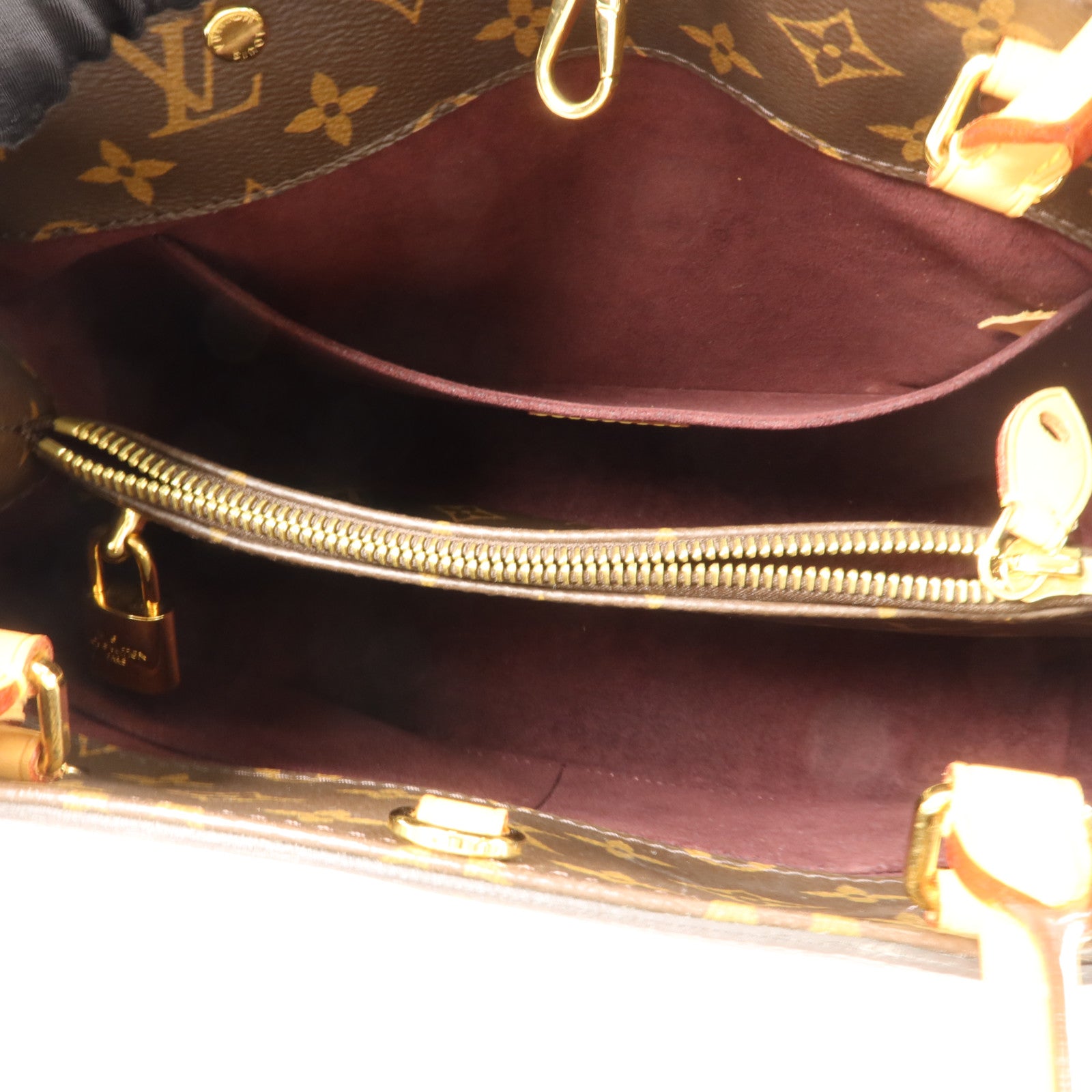 LOUIS VUITTON Monogram Montaigne MM金扣手挽肩背兩用袋