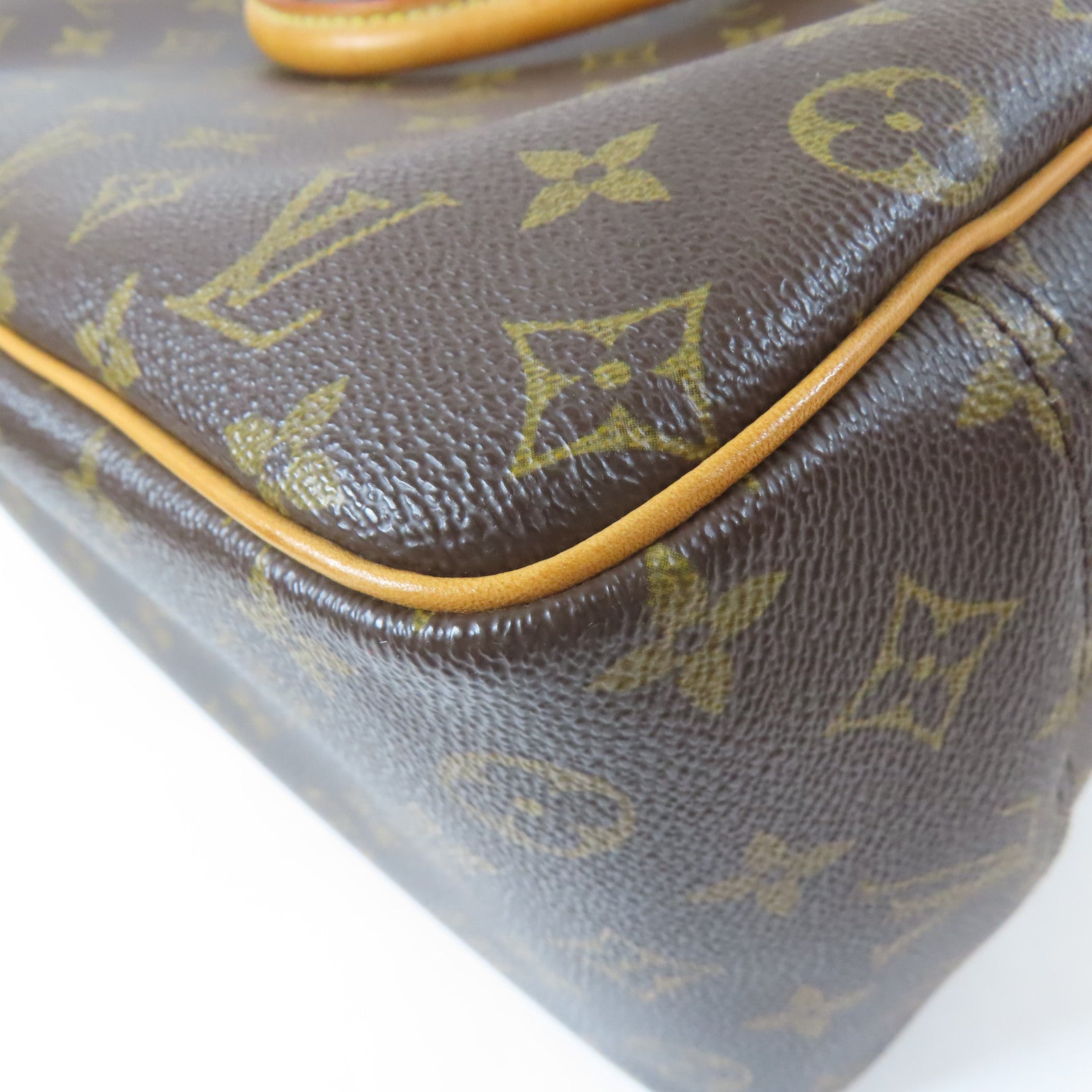 LOUIS VUITTON Monogram Trouville金扣手挽袋啡色