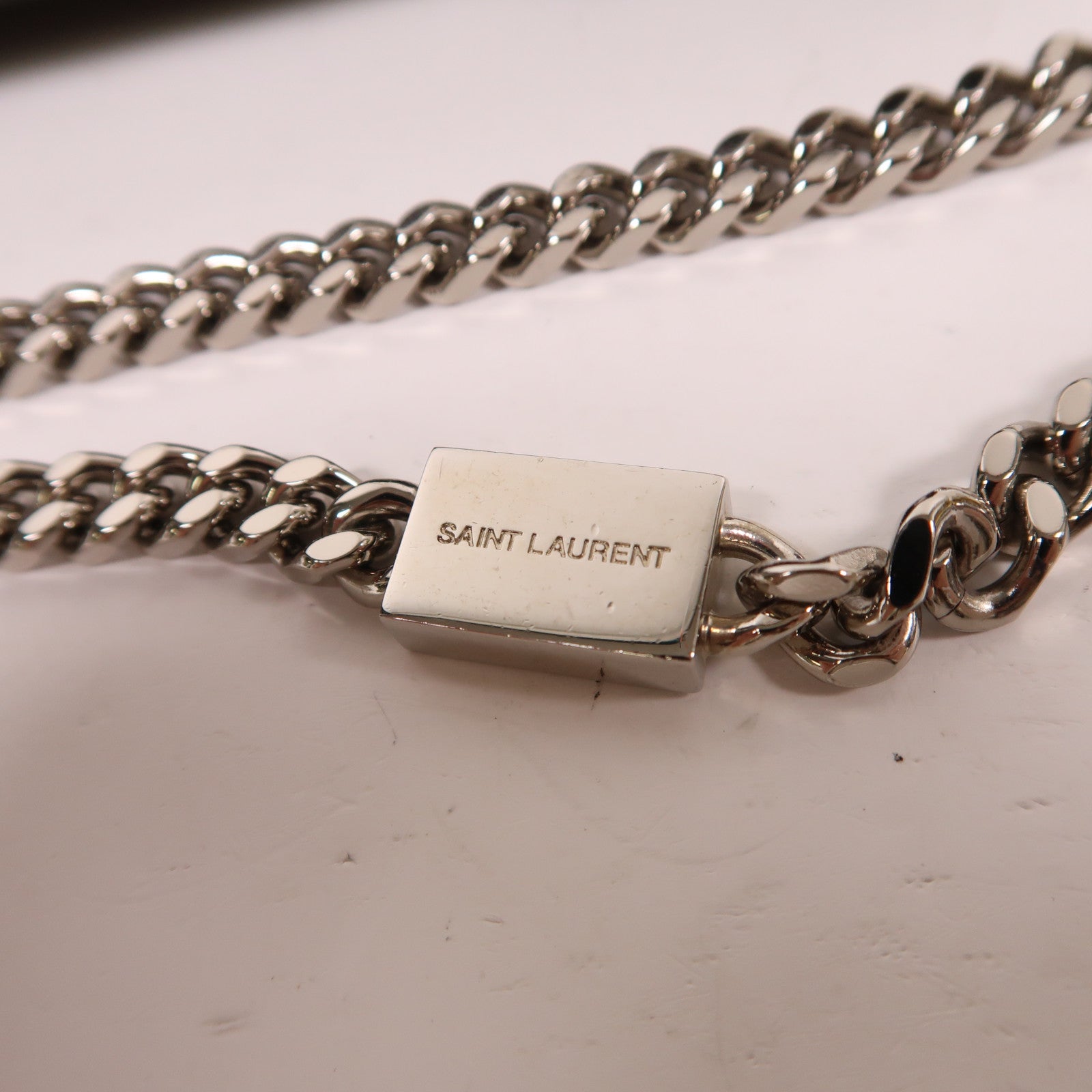 SAINT LAURENT 牛皮皮革Kate銀扣肩背袋