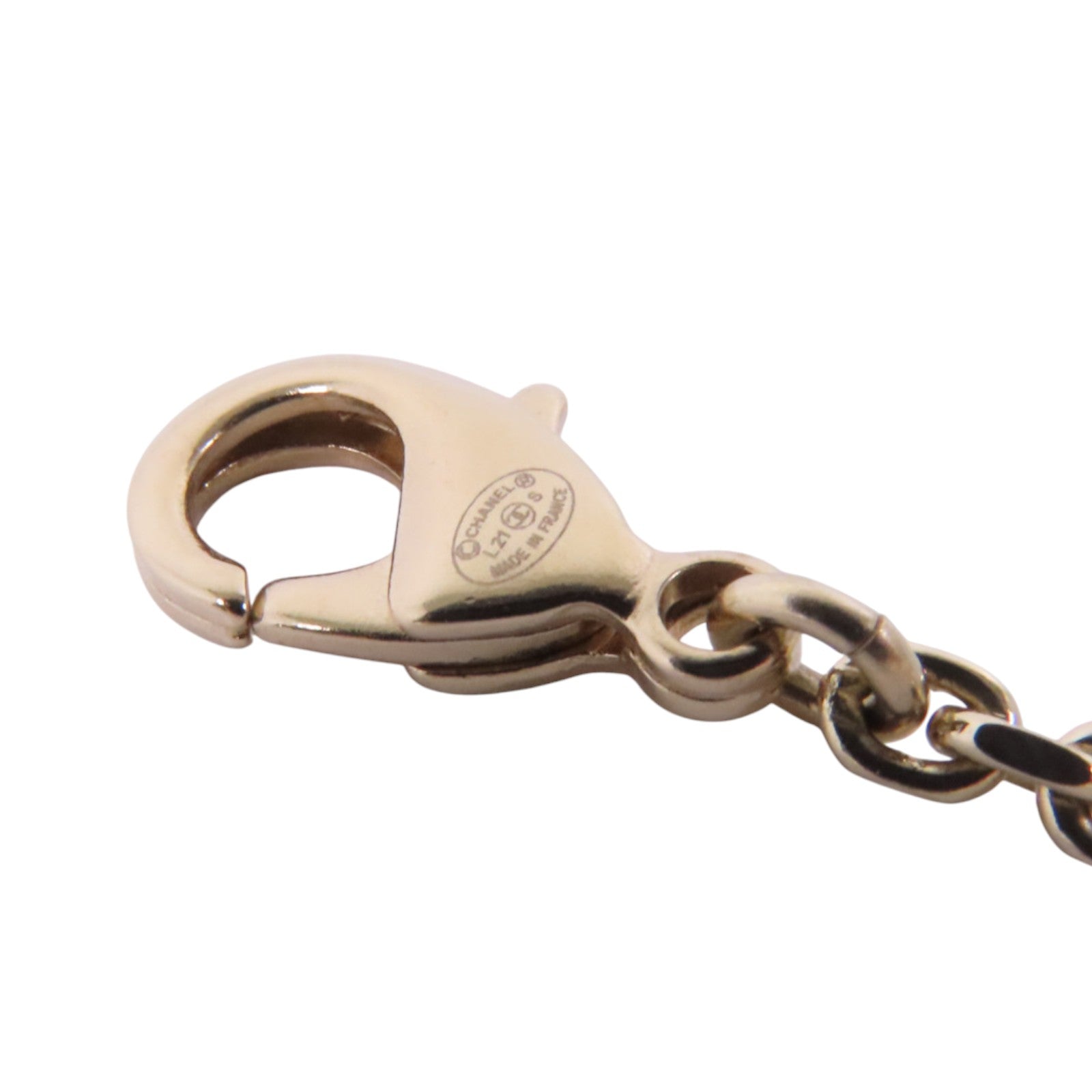 CHANEL 金屬/仿珍珠/PVC Necklace金扣項鏈