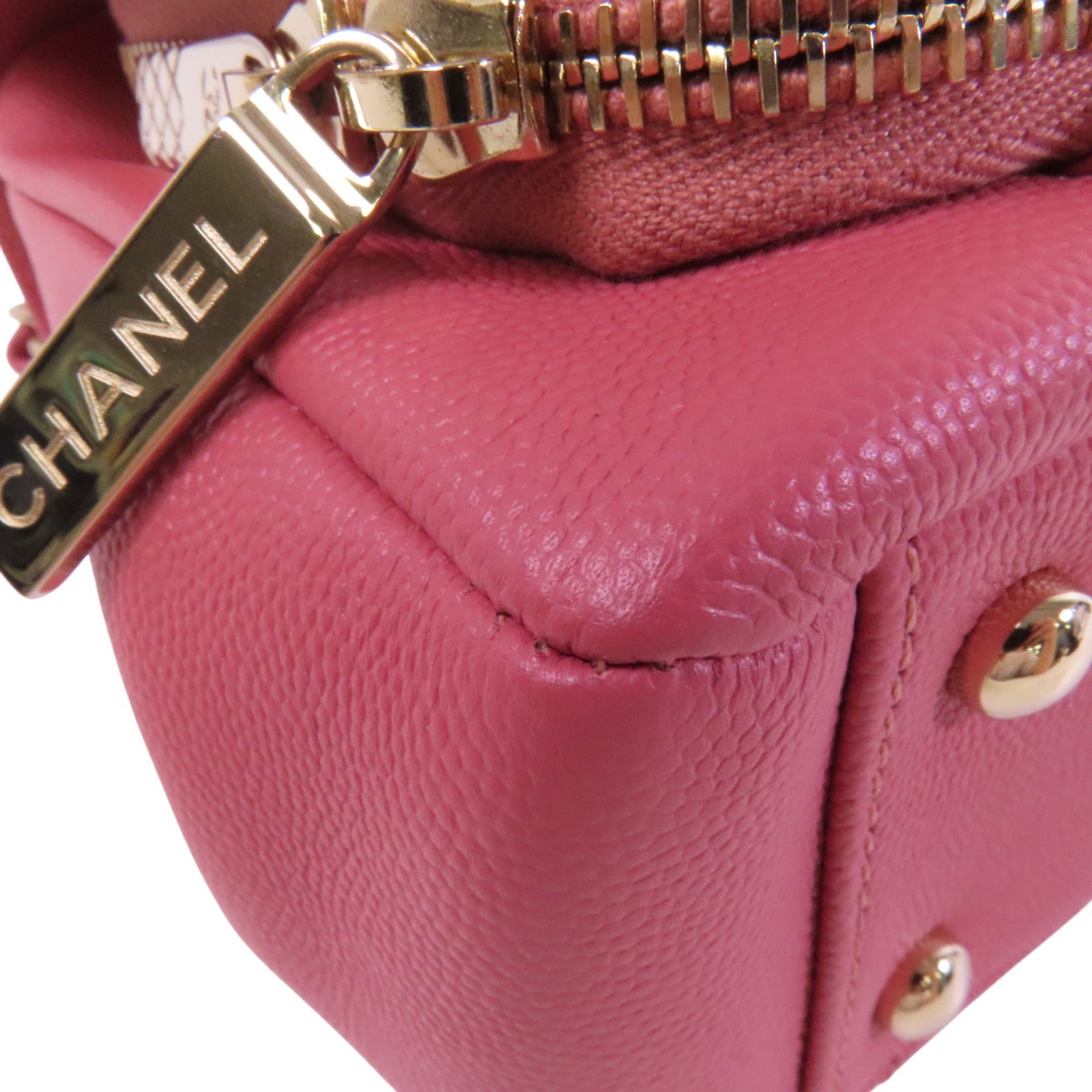 CHANEL 牛皮皮革Business Affinity金扣鏈帶手挽肩背兩用袋