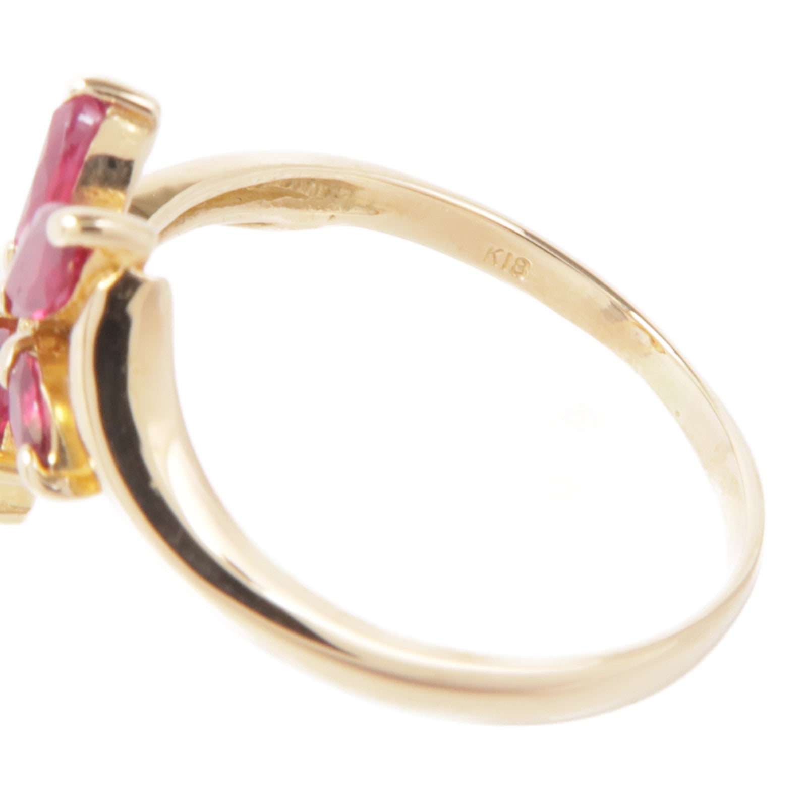 JEWELRY 【激減優惠】18K黃金Ruby Ring戒指US#6.25