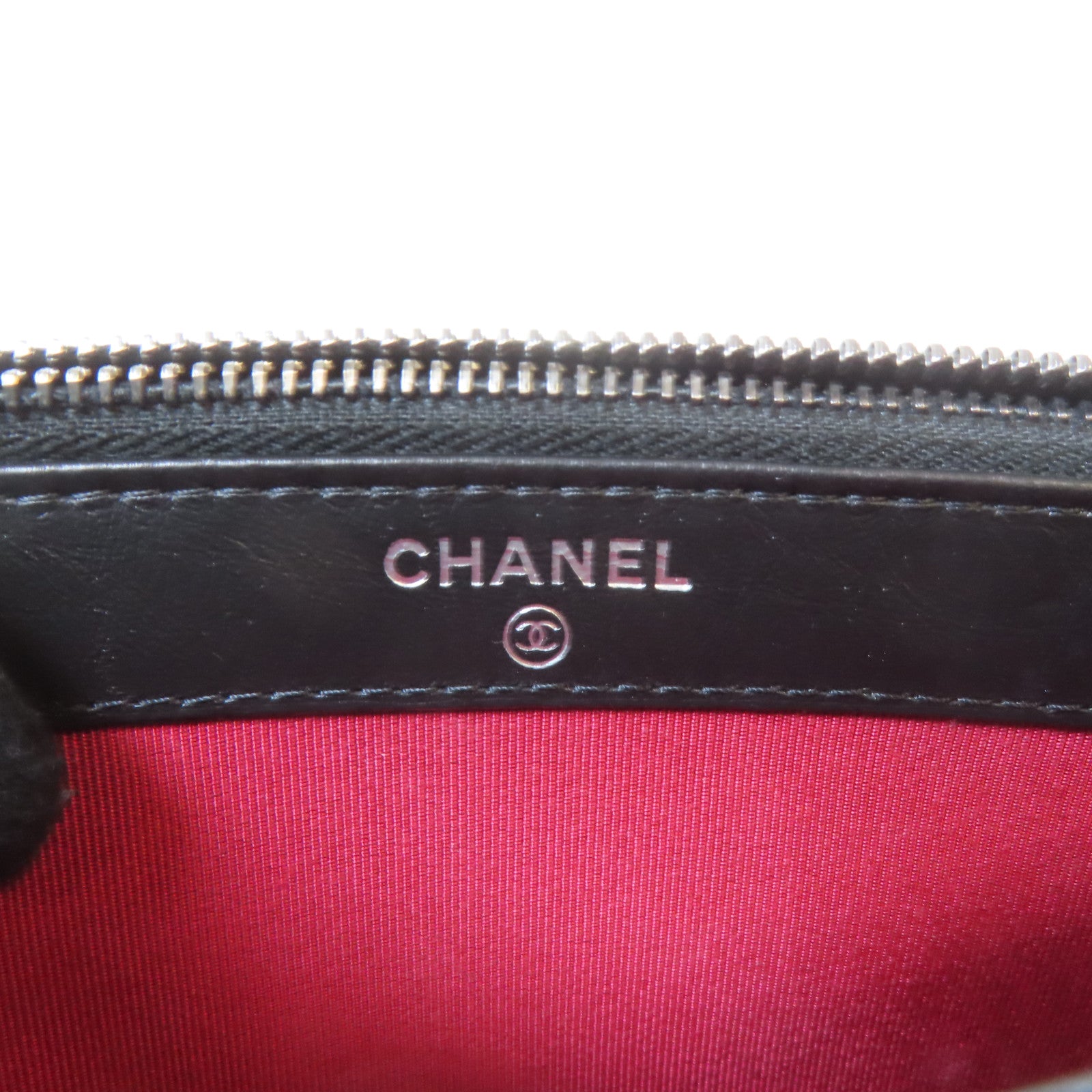 CHANEL 牛皮皮革Gabrielle Wallet On Chain金扣/銀扣鏈帶肩背袋黑色