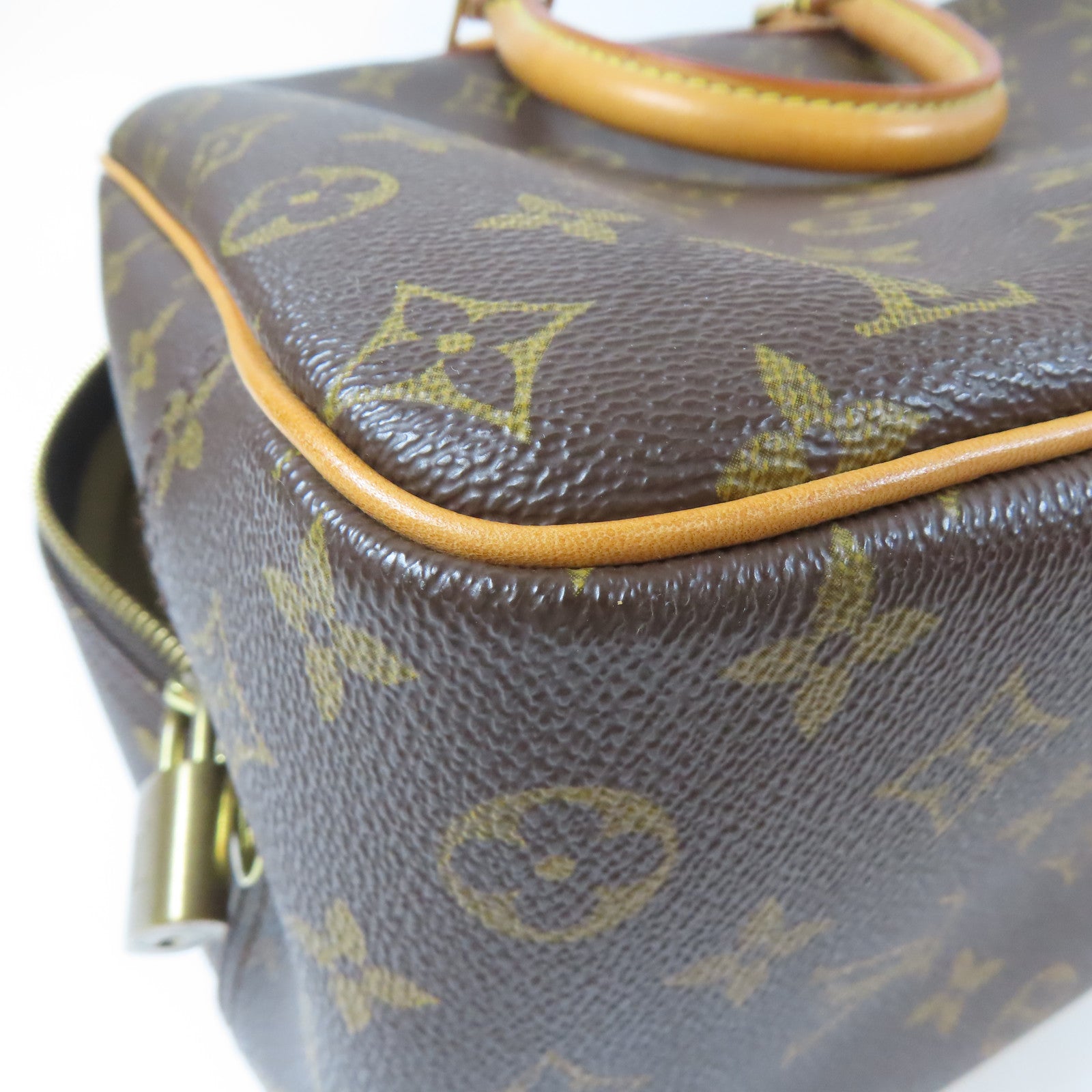 LOUIS VUITTON Monogram Trouville金扣手挽袋啡色