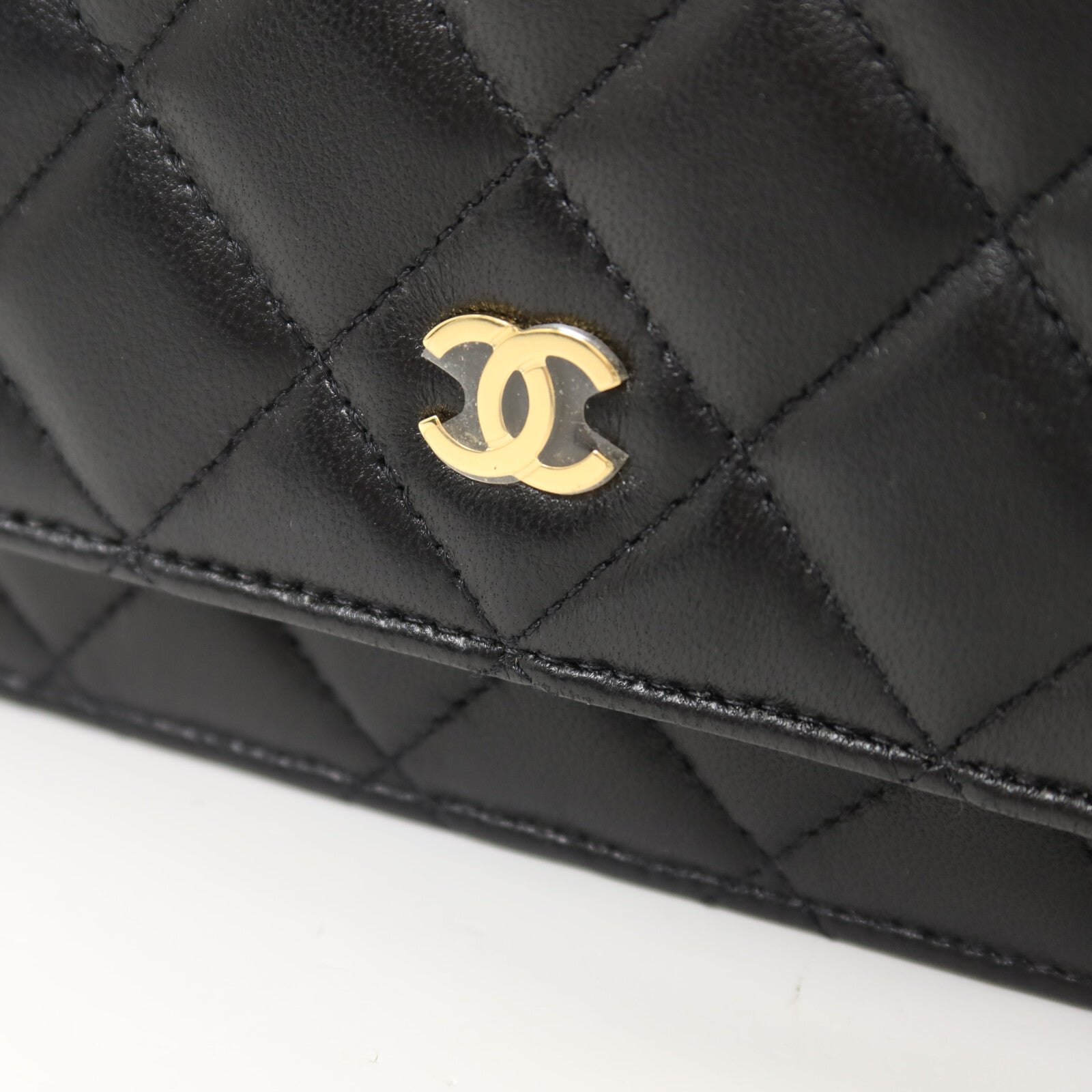 CHANEL 羊皮皮革WOC Wallet On Chain金扣鏈帶肩背袋