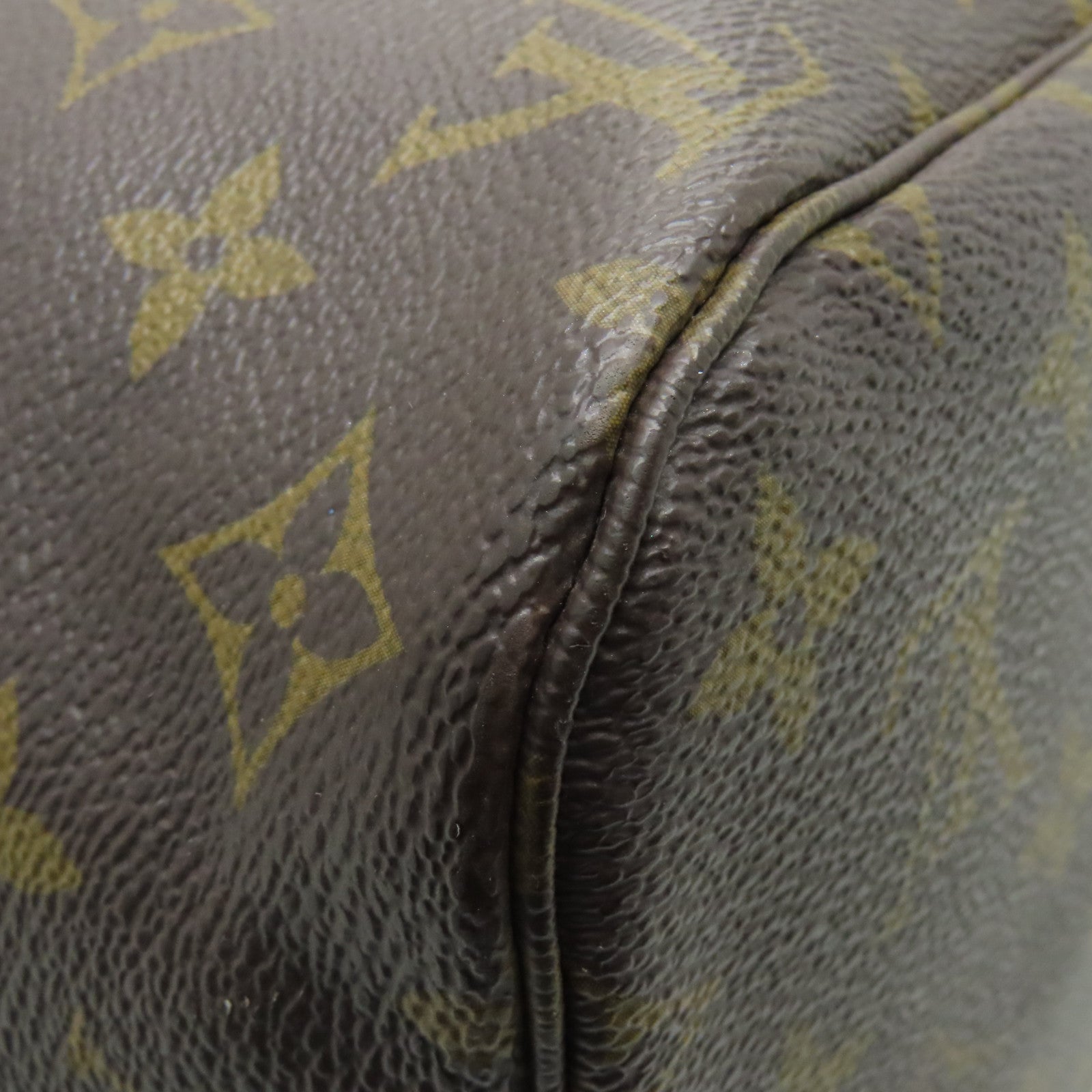 LOUIS VUITTON 【清倉大減價】Monogram Neverfull MM Poker金扣手挽袋啡色