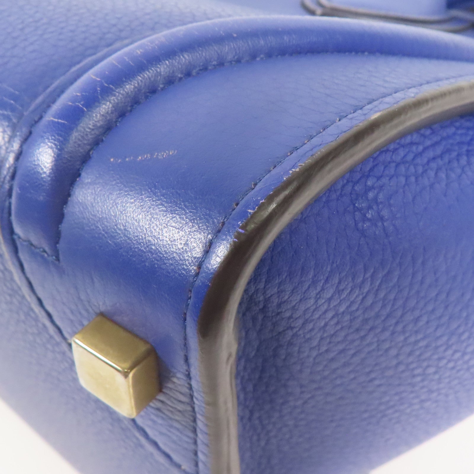CELINE 牛皮皮革Micro Luggage金扣肩背袋