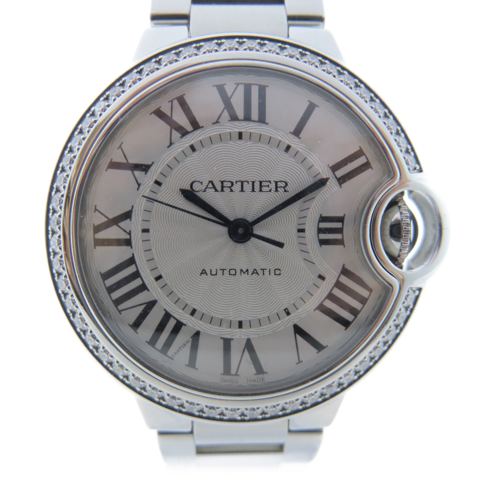 CARTIER Ballon Bleu不鏽鋼手錶自動機芯銀色