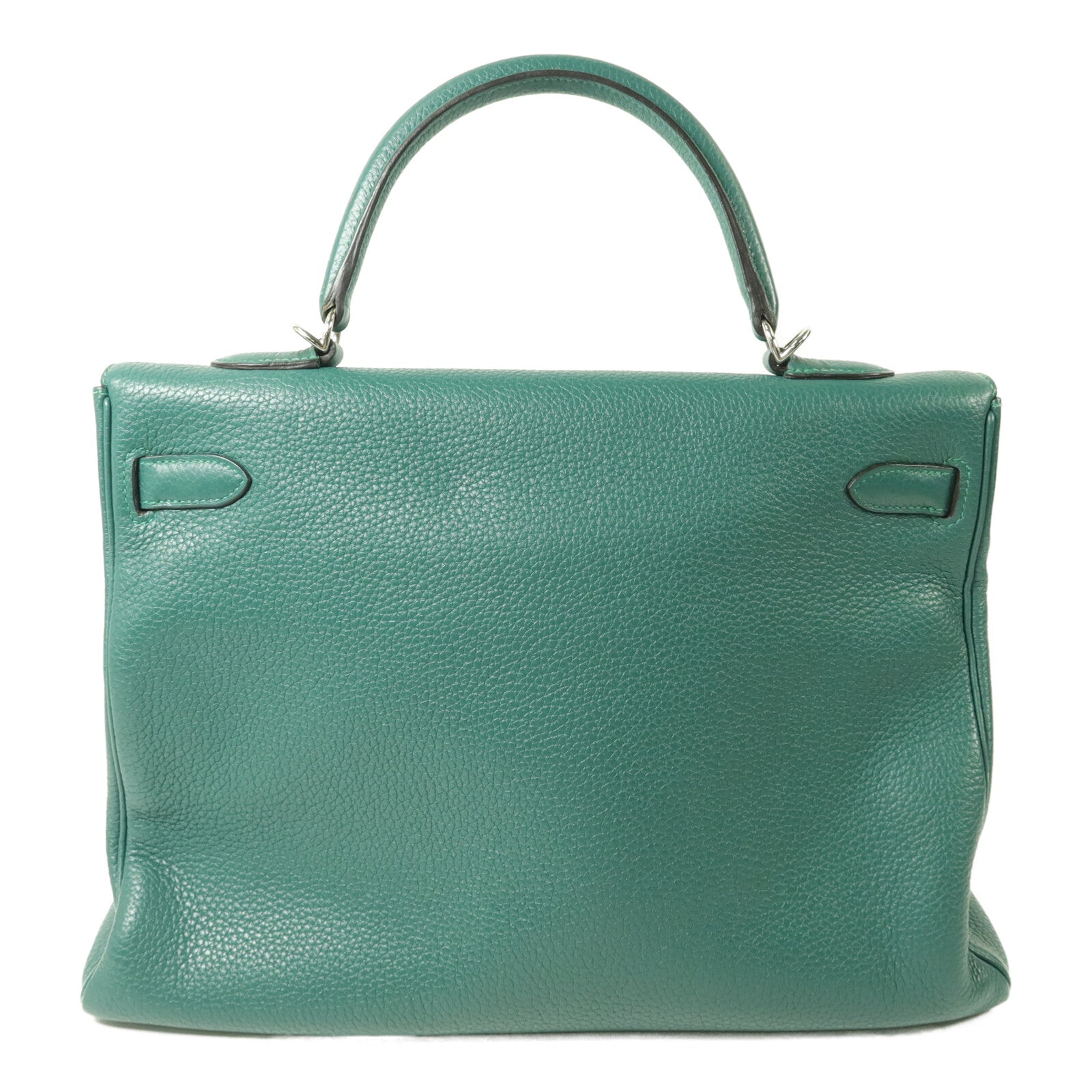 HERMES Clemence皮革Kelly 35手挽肩背兩用袋Malachite