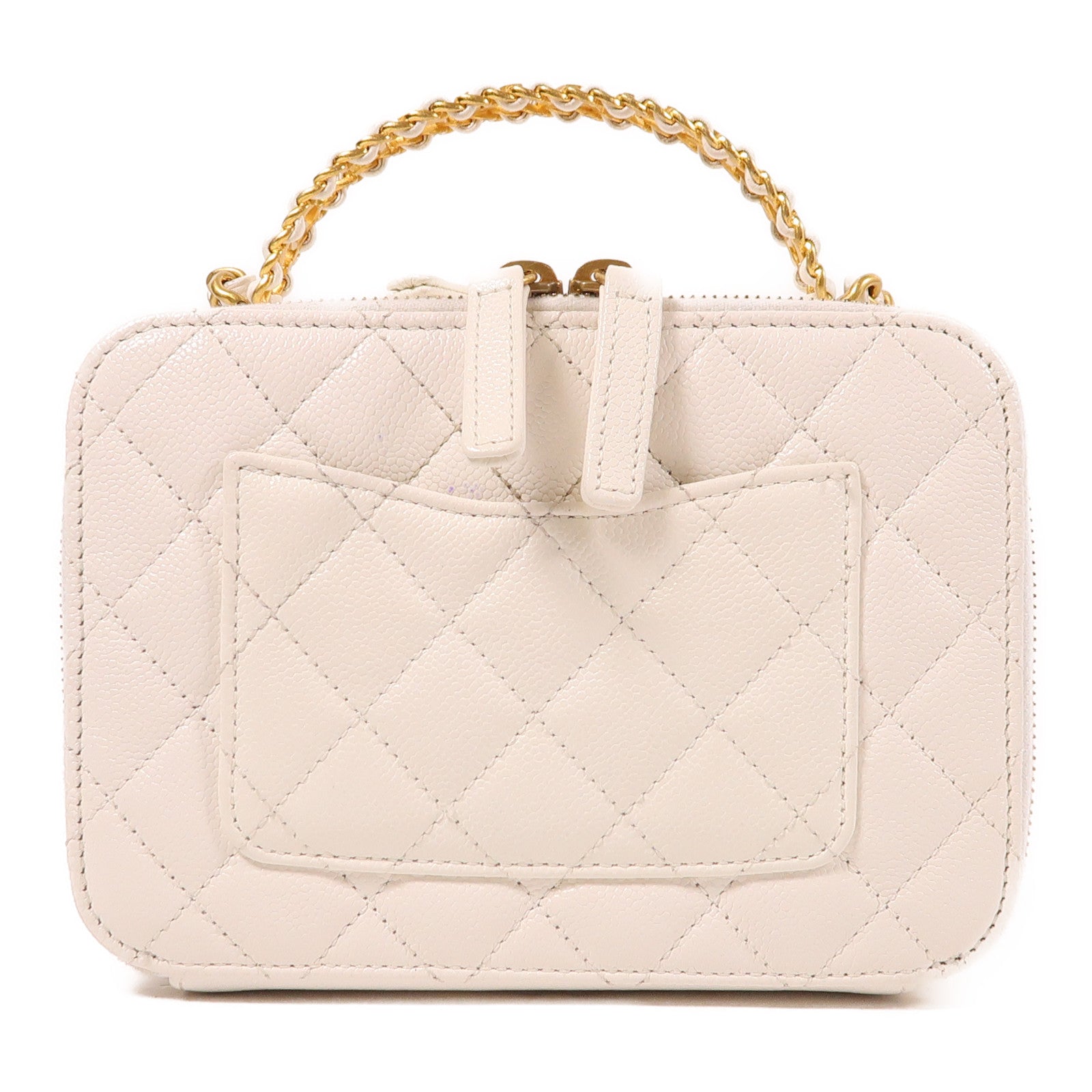 CHANEL 牛皮皮革2 Way Shoulder金扣手挽肩背兩用袋