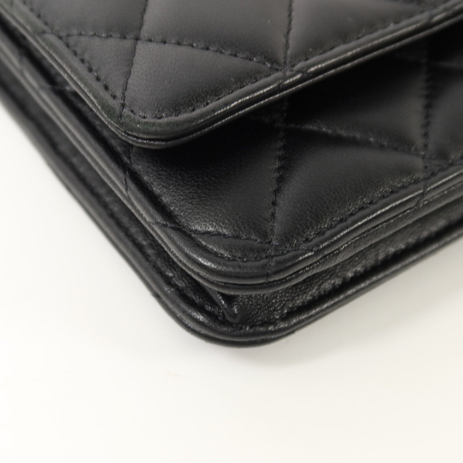 CHANEL 羊皮皮革WOC Wallet On Chain金扣鏈帶肩背袋