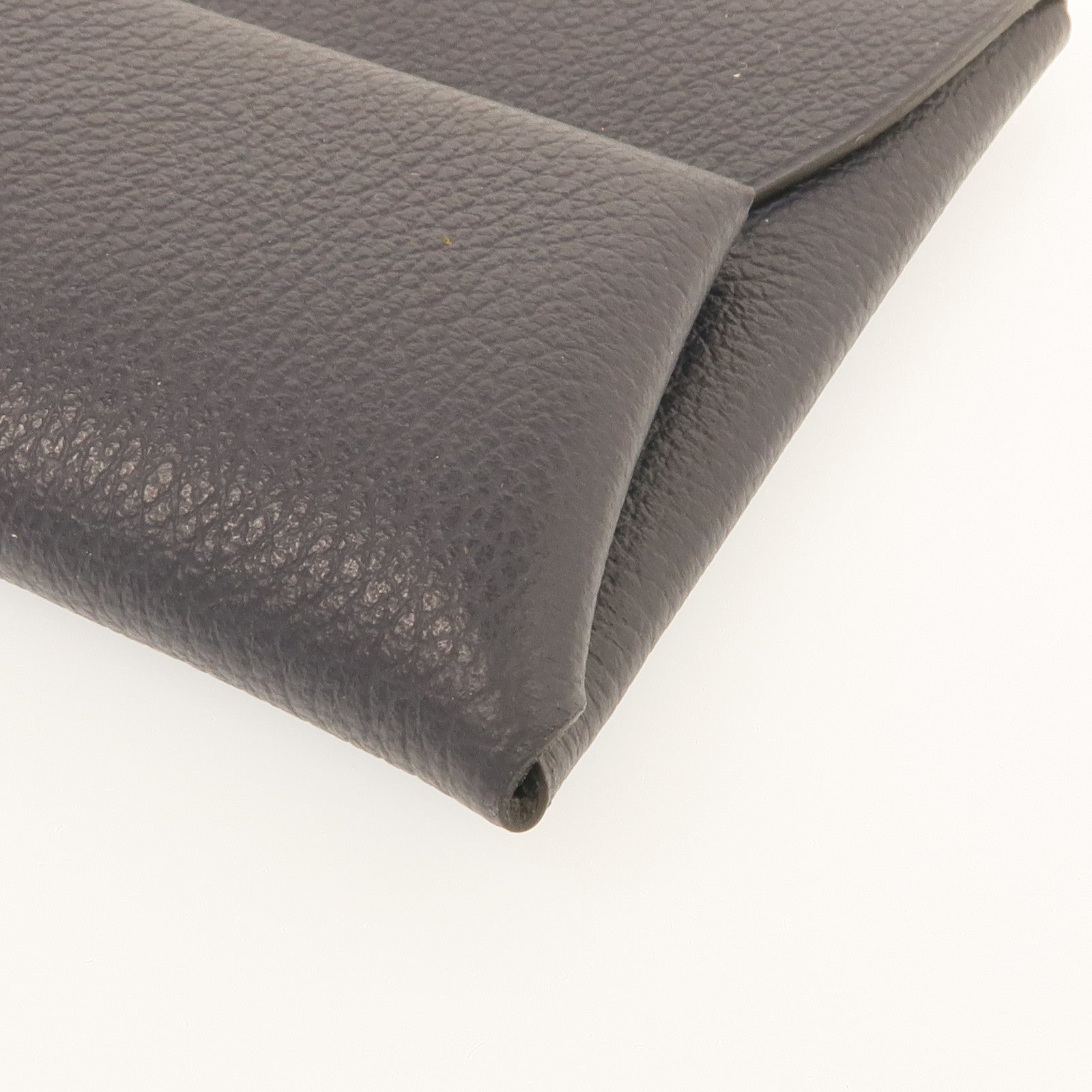 HERMES Evercolor皮革Bastia Change Purse銀扣零錢包Bleu Nuit