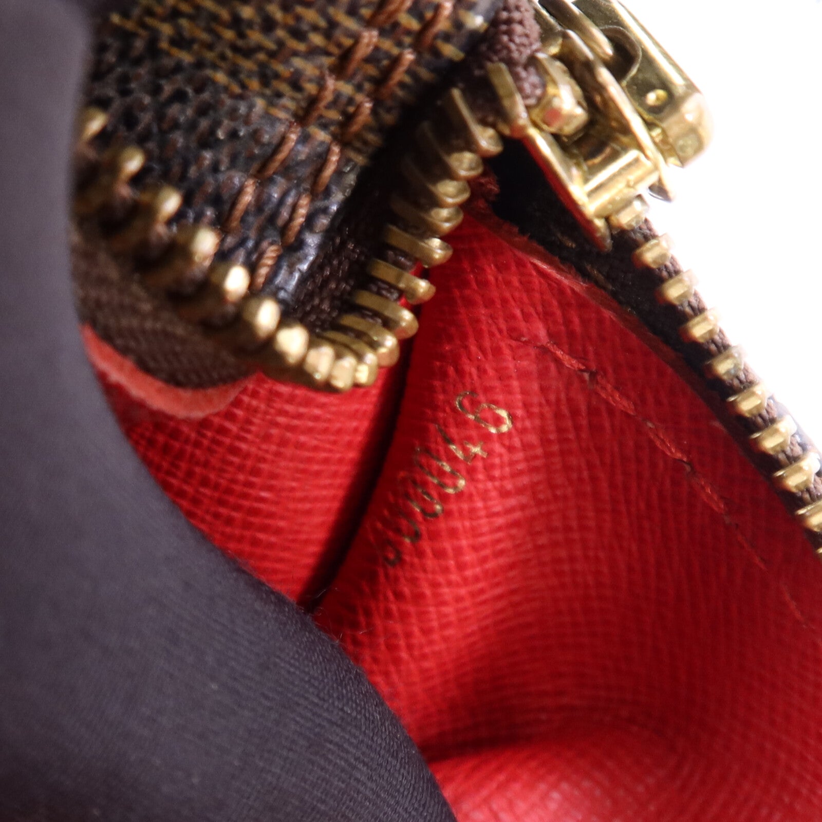 LOUIS VUITTON Damier Papillon PM金扣手挽袋