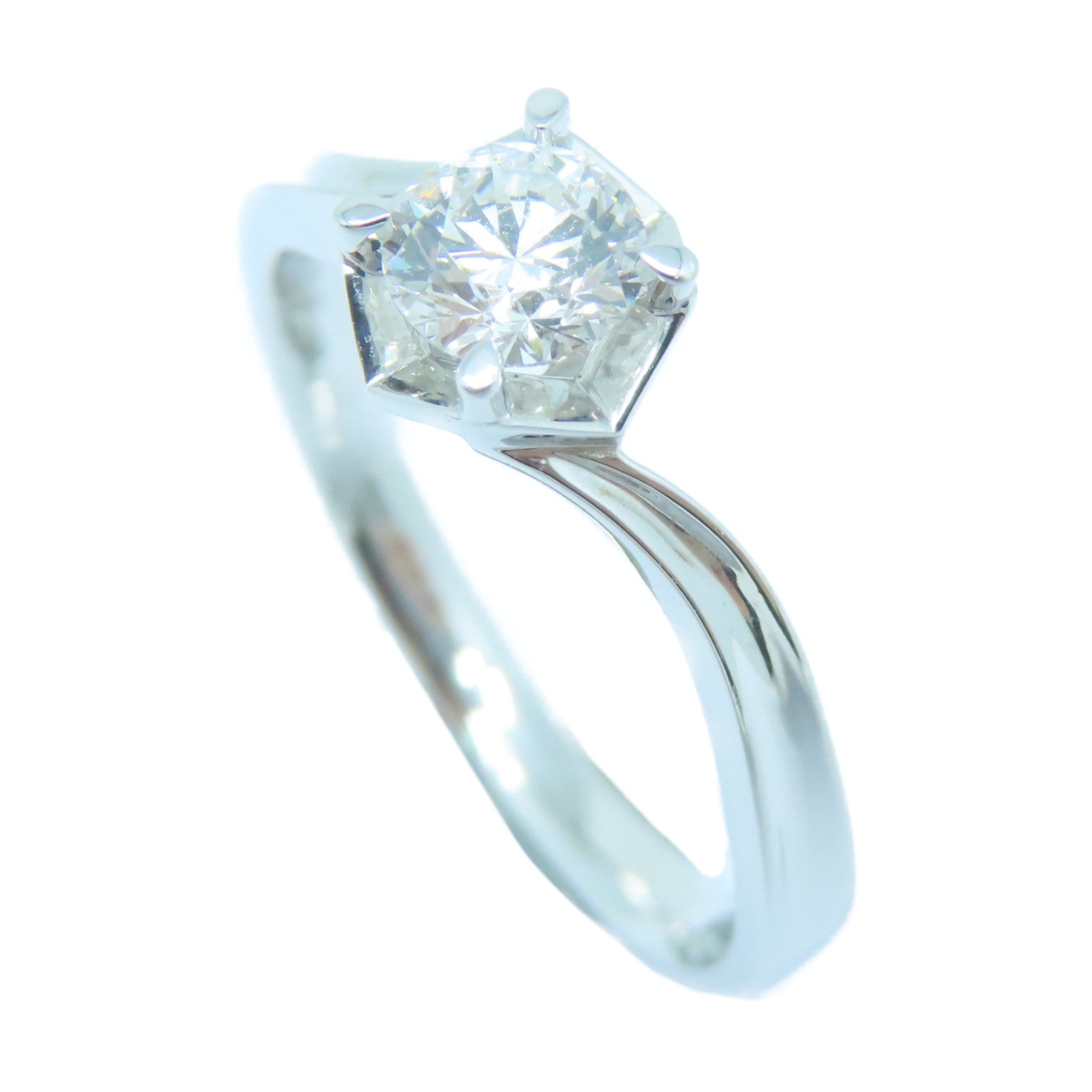 JEWELRY 【激減優惠】18K白金Diamond Ring0.41ct鑽石戒指US#6