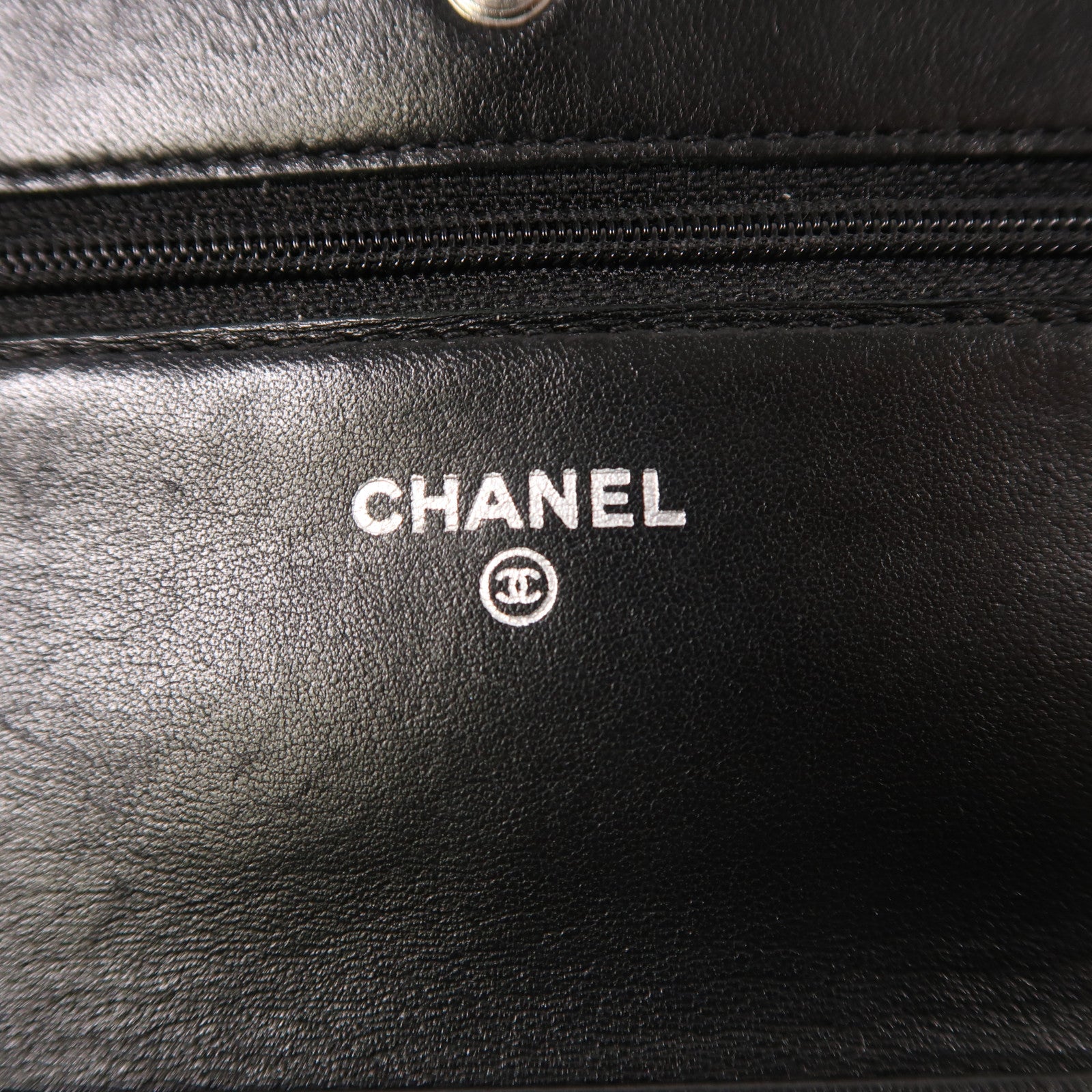 CHANEL 羊皮皮革WOC Wallet On Chain銀扣鏈帶肩背袋