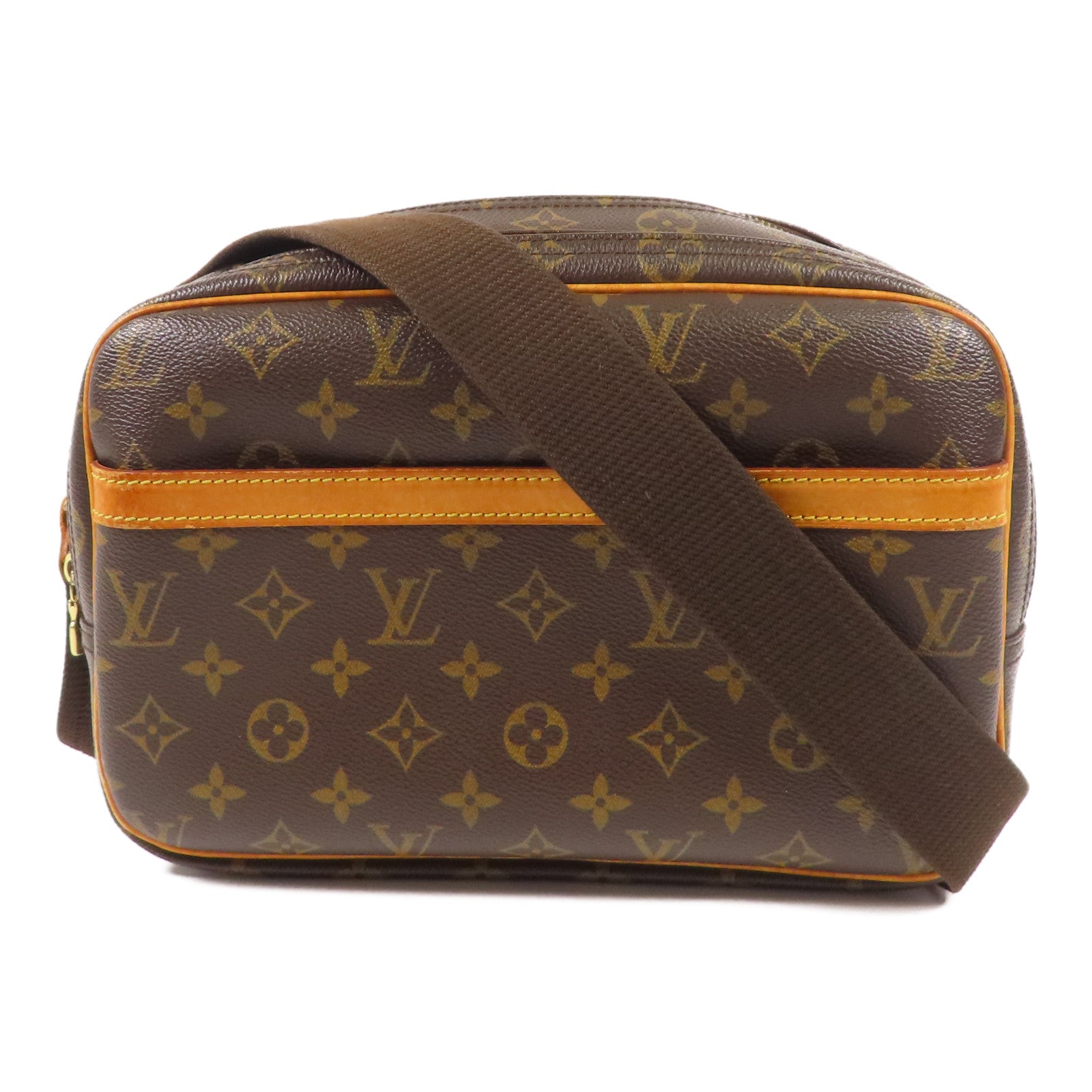 LOUIS VUITTON LV GHW Reporter PM Shoulder Bag Monogram M45254 Brown