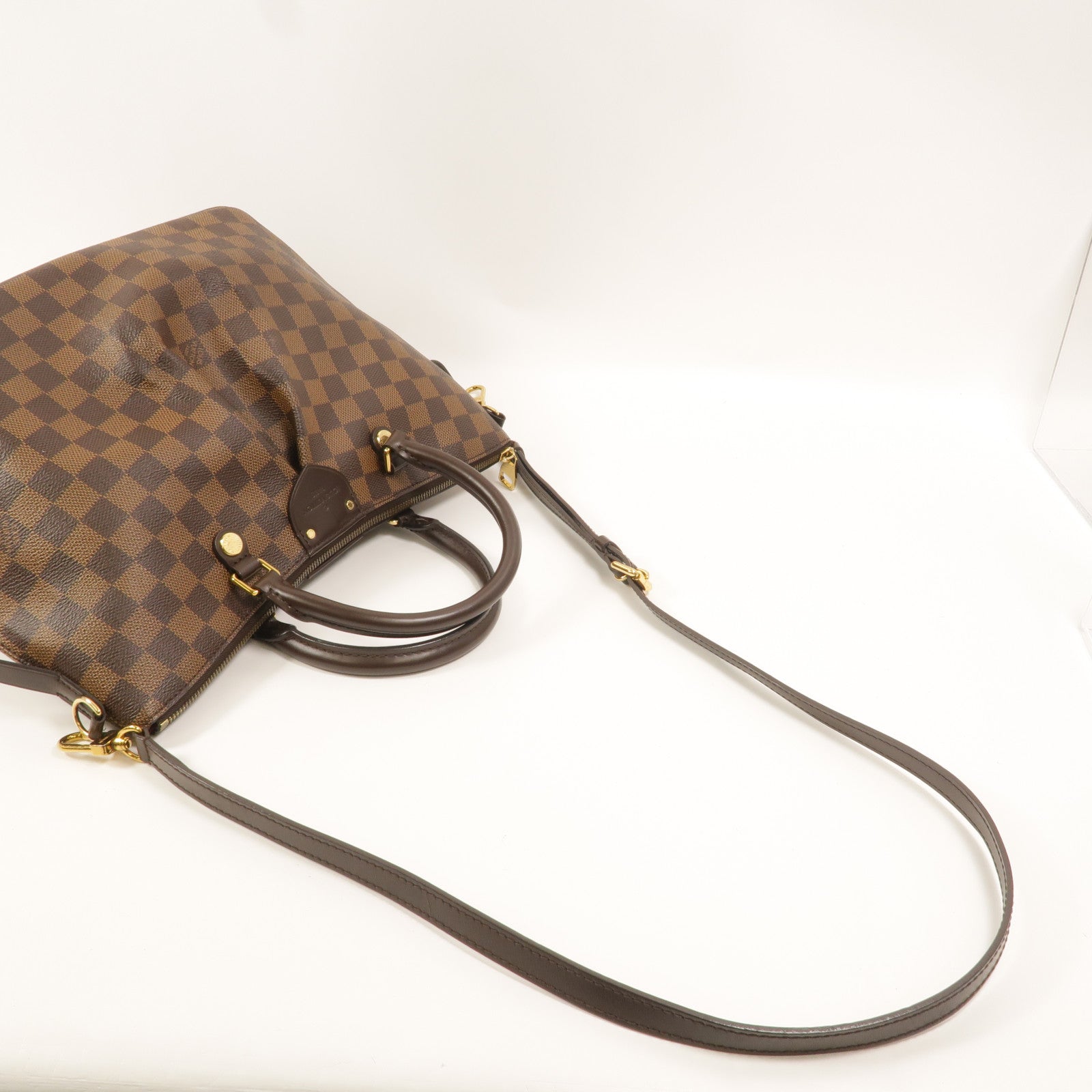 LOUIS VUITTON Damier Siena PM手挽肩背兩用袋