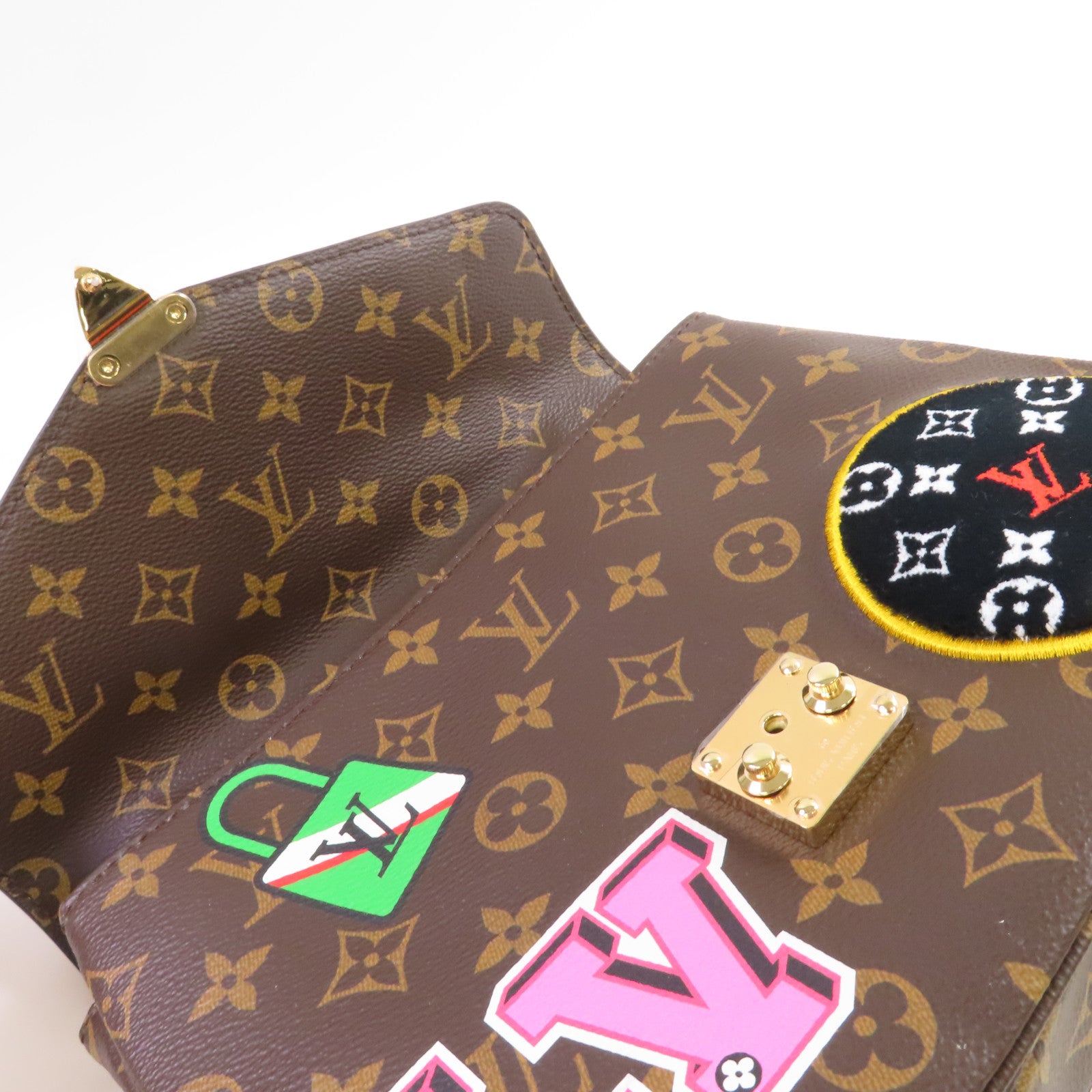 LOUIS VUITTON Monogram Pochette Metis 2Way Shoulder Bag金扣手挽肩背兩用袋啡色