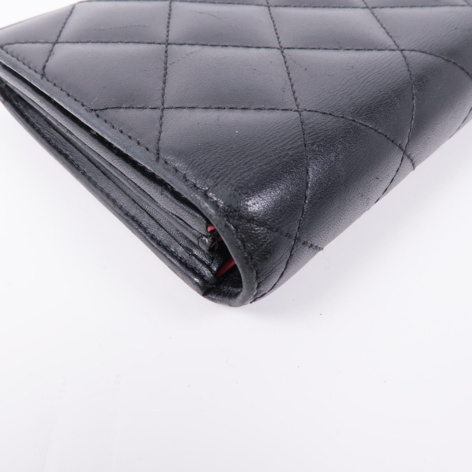 CHANEL 牛皮皮革Cambon Long Wallet銀扣長錢包