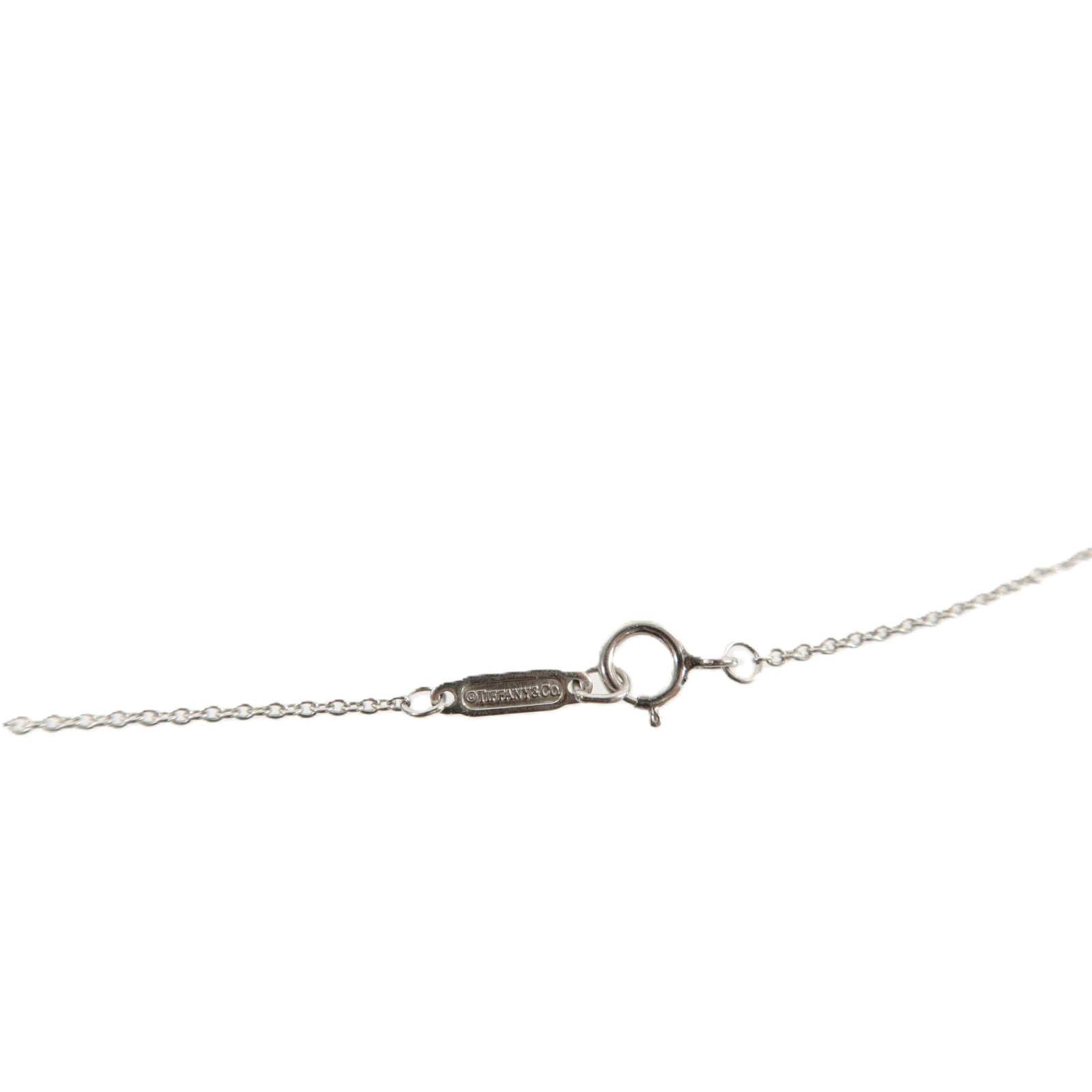 TIFFANY＆CO PT950鉑金Tiffany Crown Key Pendant鑽石項鍊