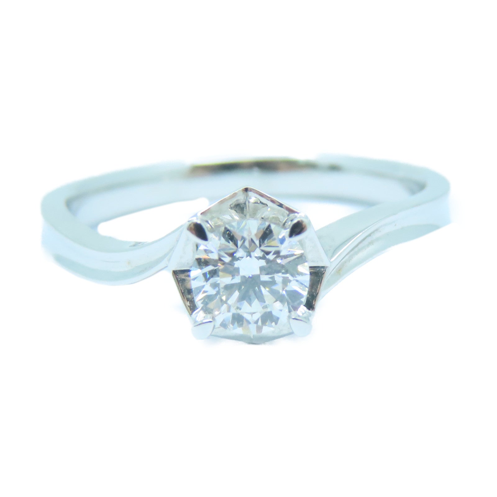 JEWELRY 【激減優惠】18K白金Diamond Ring0.41ct鑽石戒指US#6