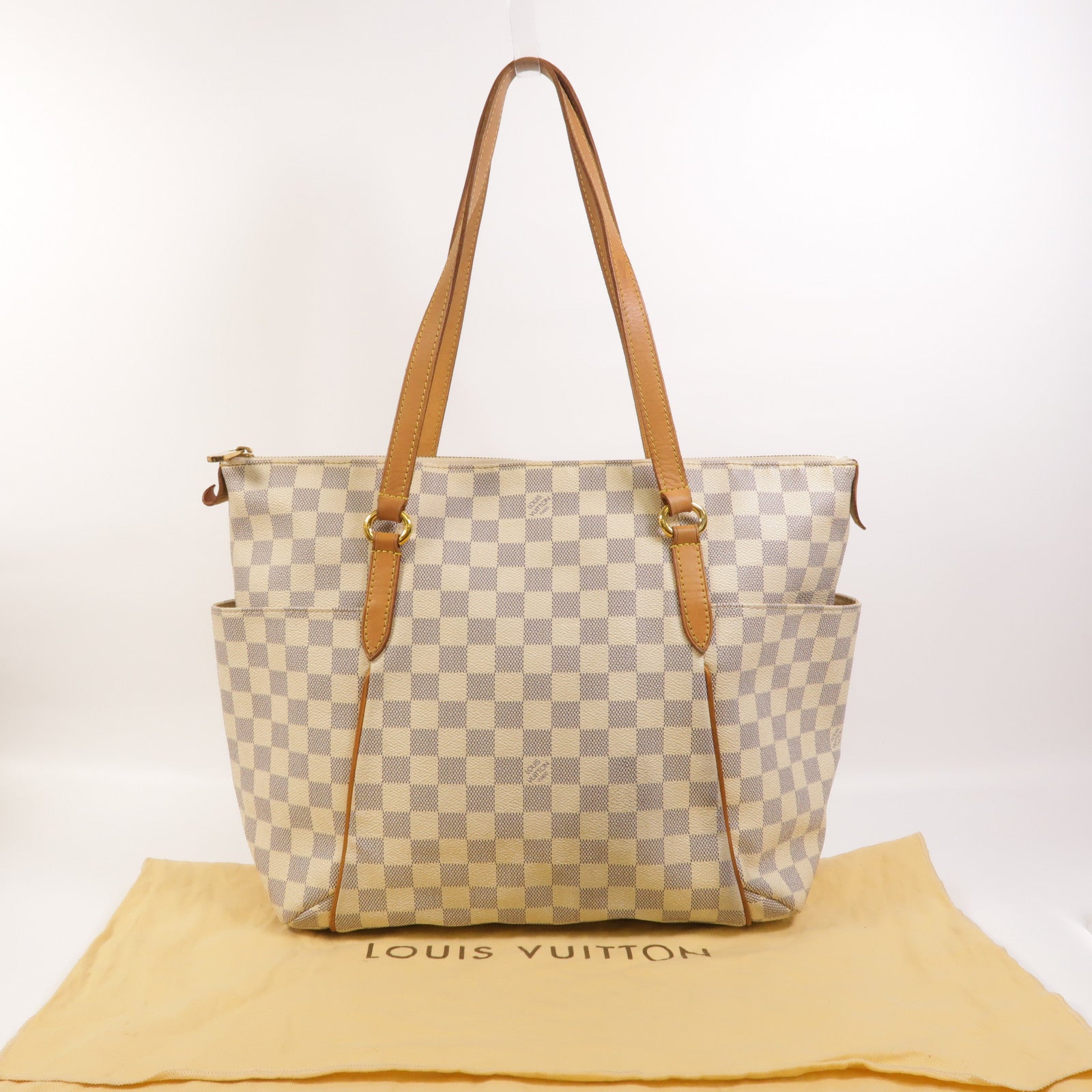 LOUIS VUITTON Damier Azur Totally金扣肩背袋
