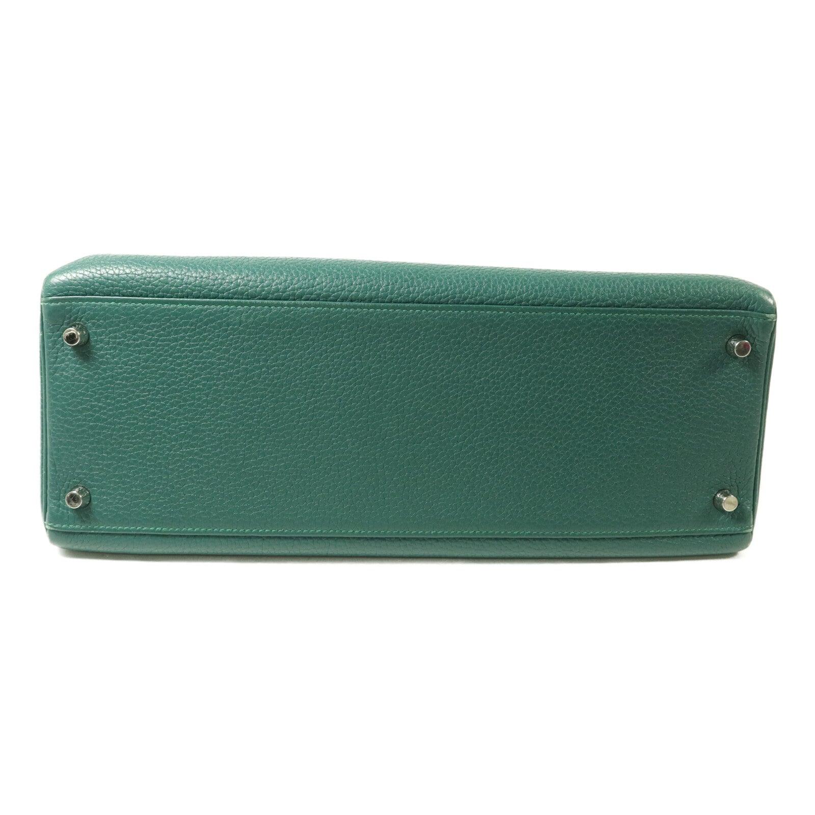 HERMES Clemence皮革Kelly 35手挽肩背兩用袋Malachite