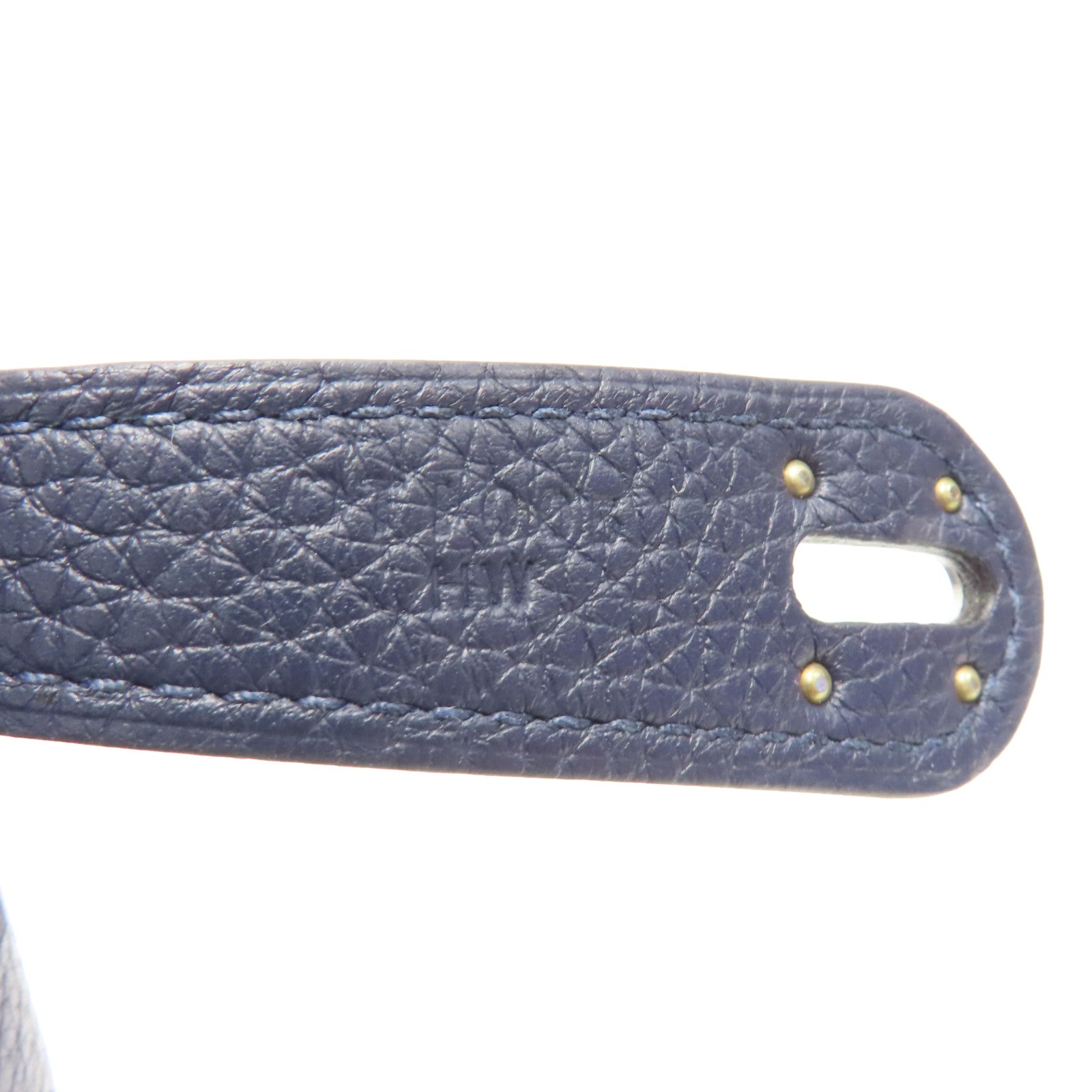 HERMES Clemence皮革Lindy 30銀扣手挽肩背兩用袋Bleu Nuit/深藍色