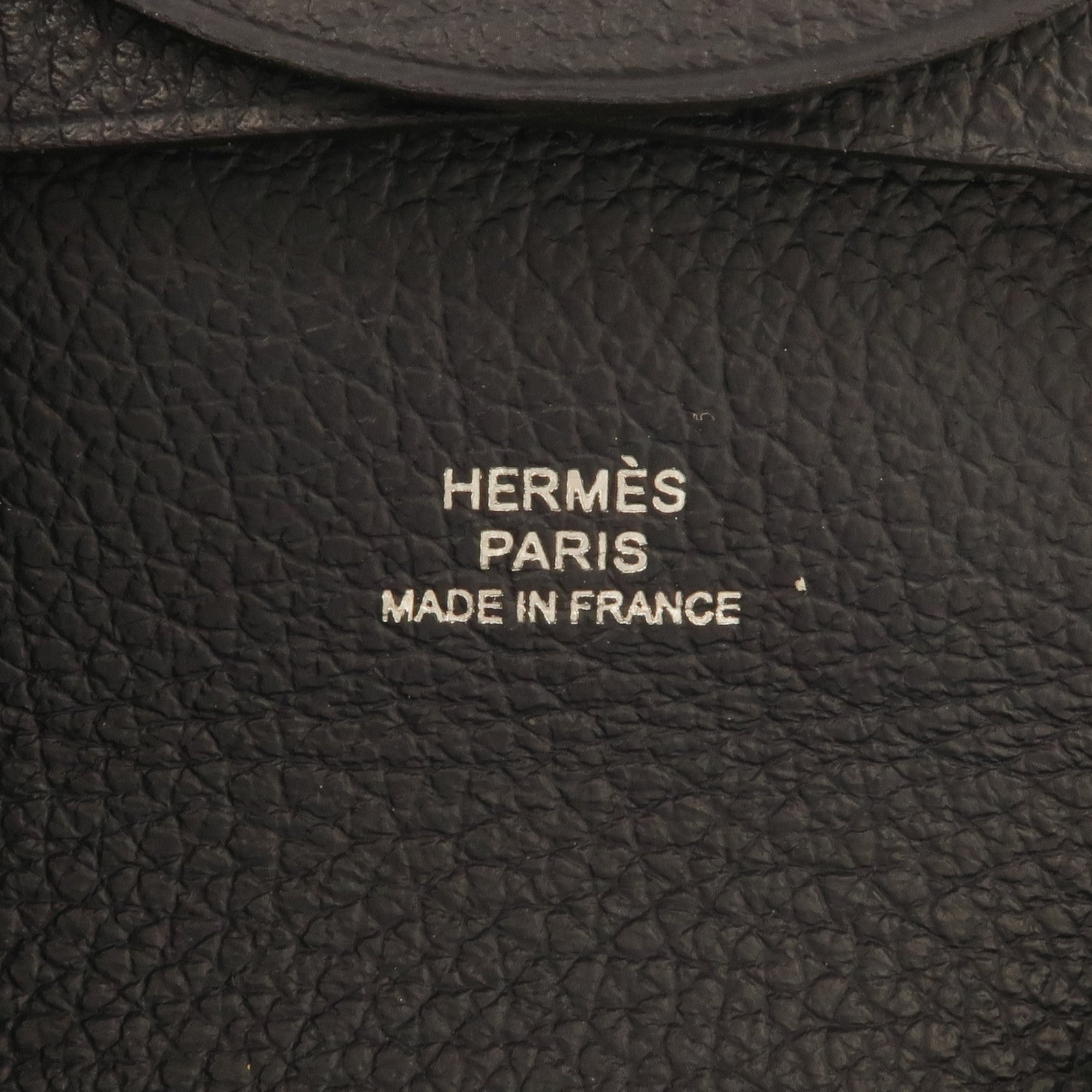 HERMES Evercolor皮革Bastia Change Purse銀扣零錢包Bleu Nuit