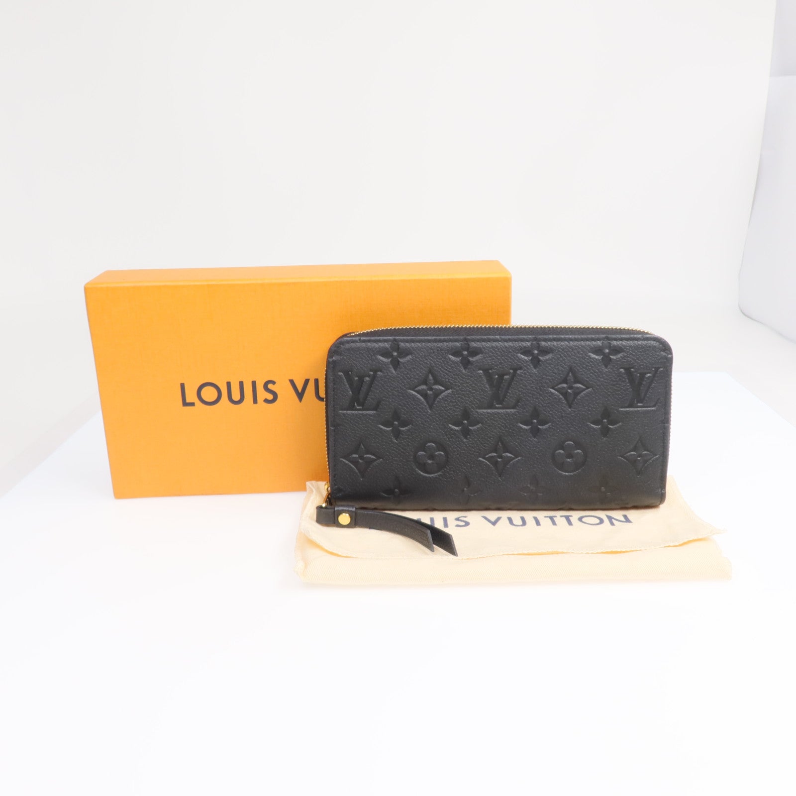 LOUIS VUITTON Monogram Empreinte Zipper Long Wallet金扣長錢包