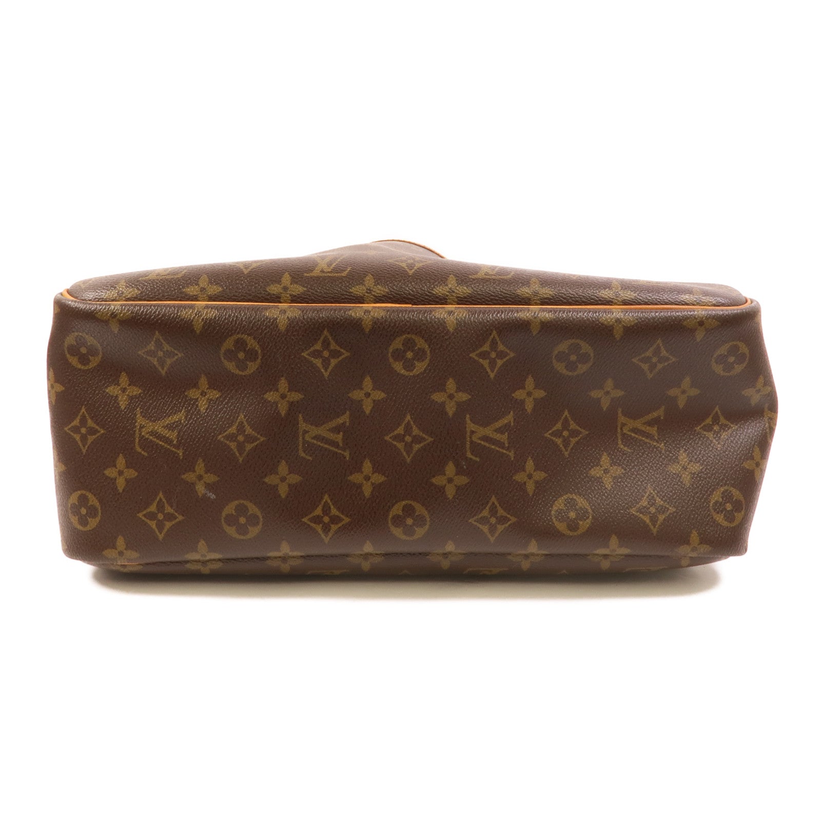 LOUIS VUITTON Monogram Deauville金扣手挽袋棕色