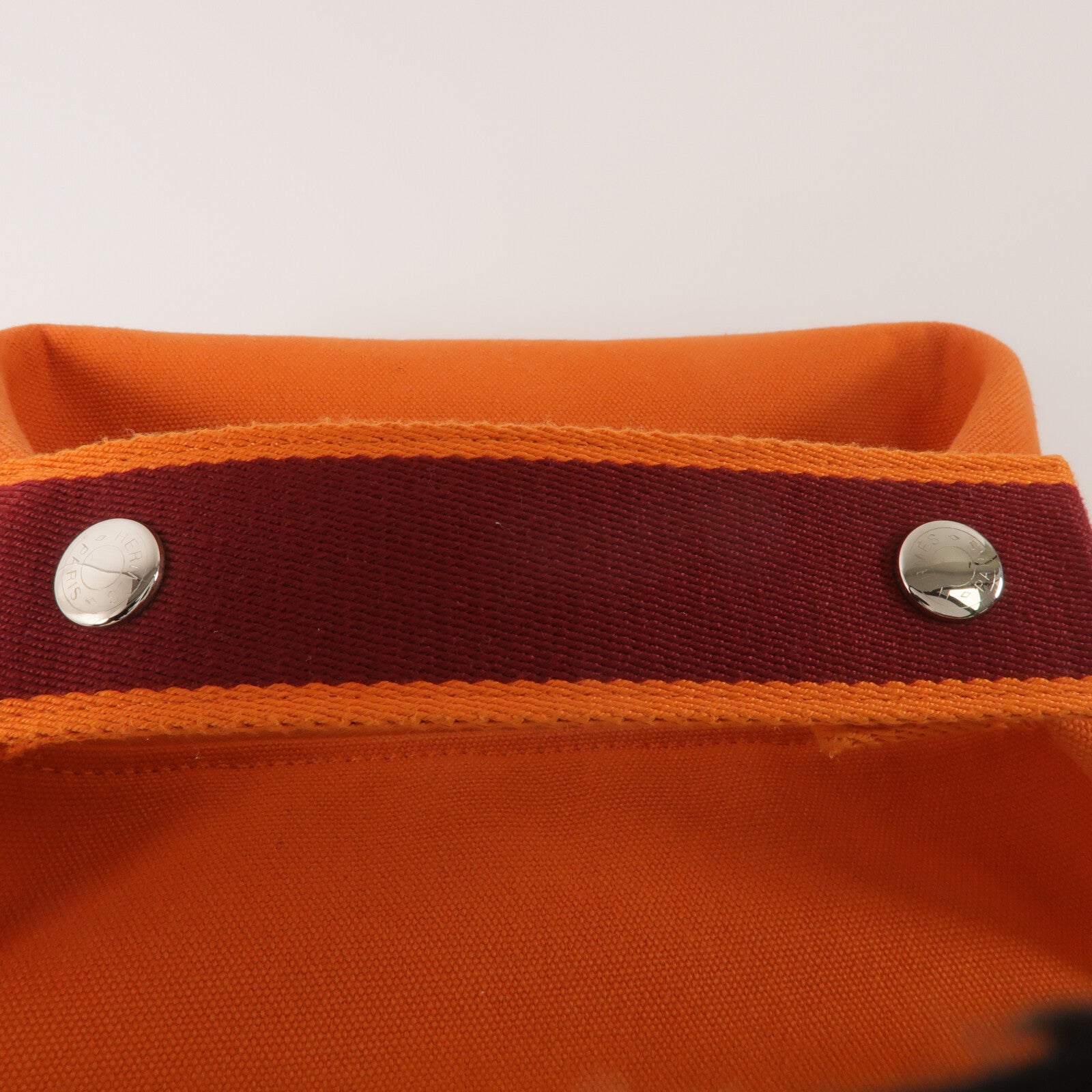 HERMES 帆布Bride A Brac PM手挽袋Orange
