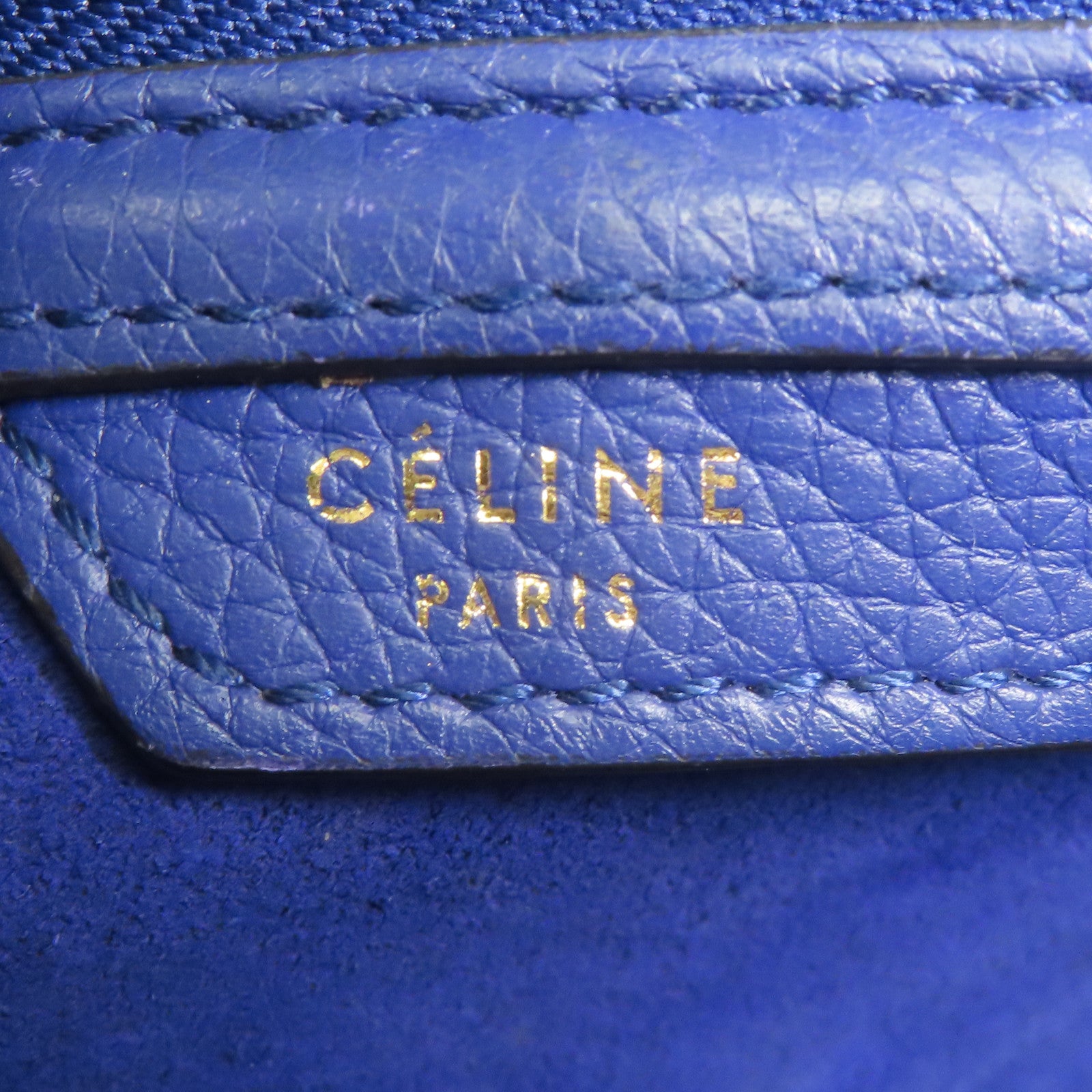 CELINE 牛皮皮革Micro Luggage金扣肩背袋