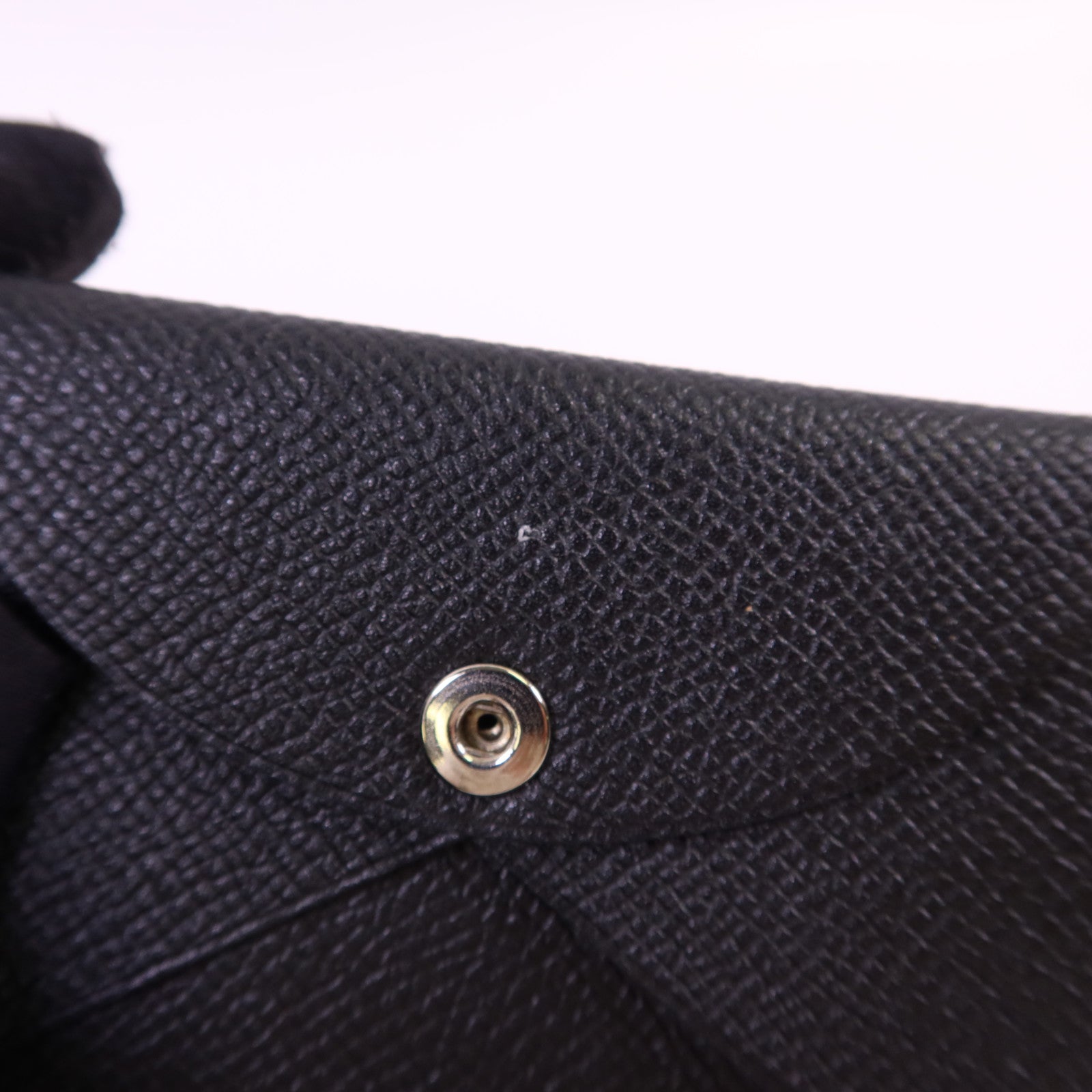 HERMES Epsom皮革Calvi銀扣卡片套