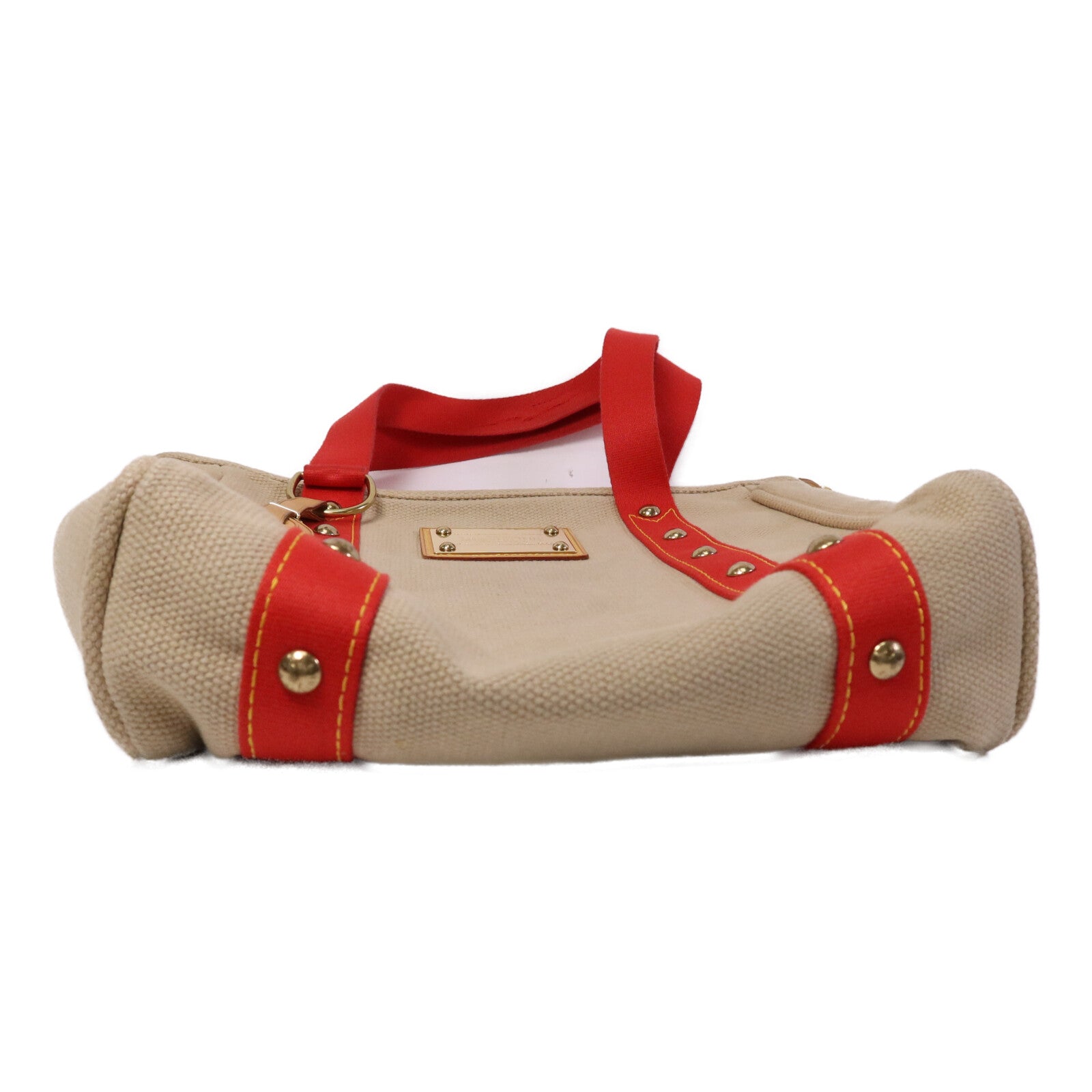 LOUIS VUITTON 帆布Cabas MM金扣手挽袋