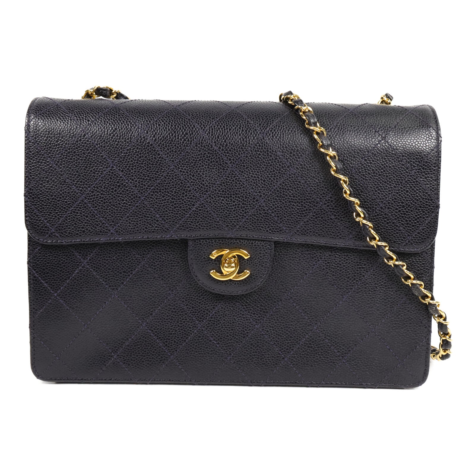 CHANEL 牛皮皮革Vintage Chain Shoulder鏈帶肩背袋