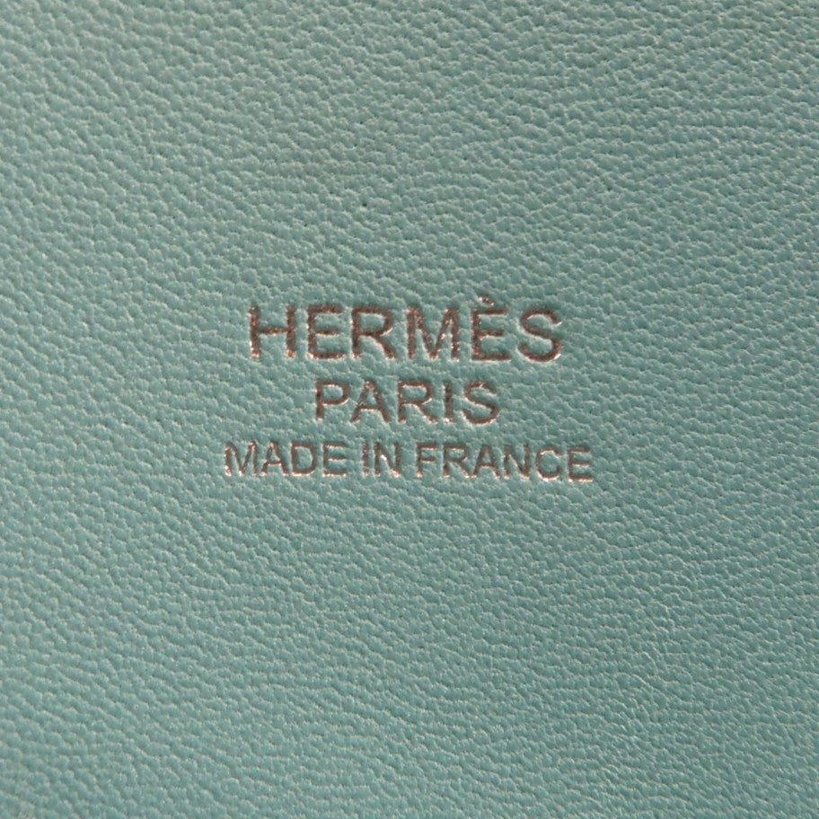 HERMES Clemence皮革Bolide 31銀扣手挽肩背兩用袋3P Bleu Atoll