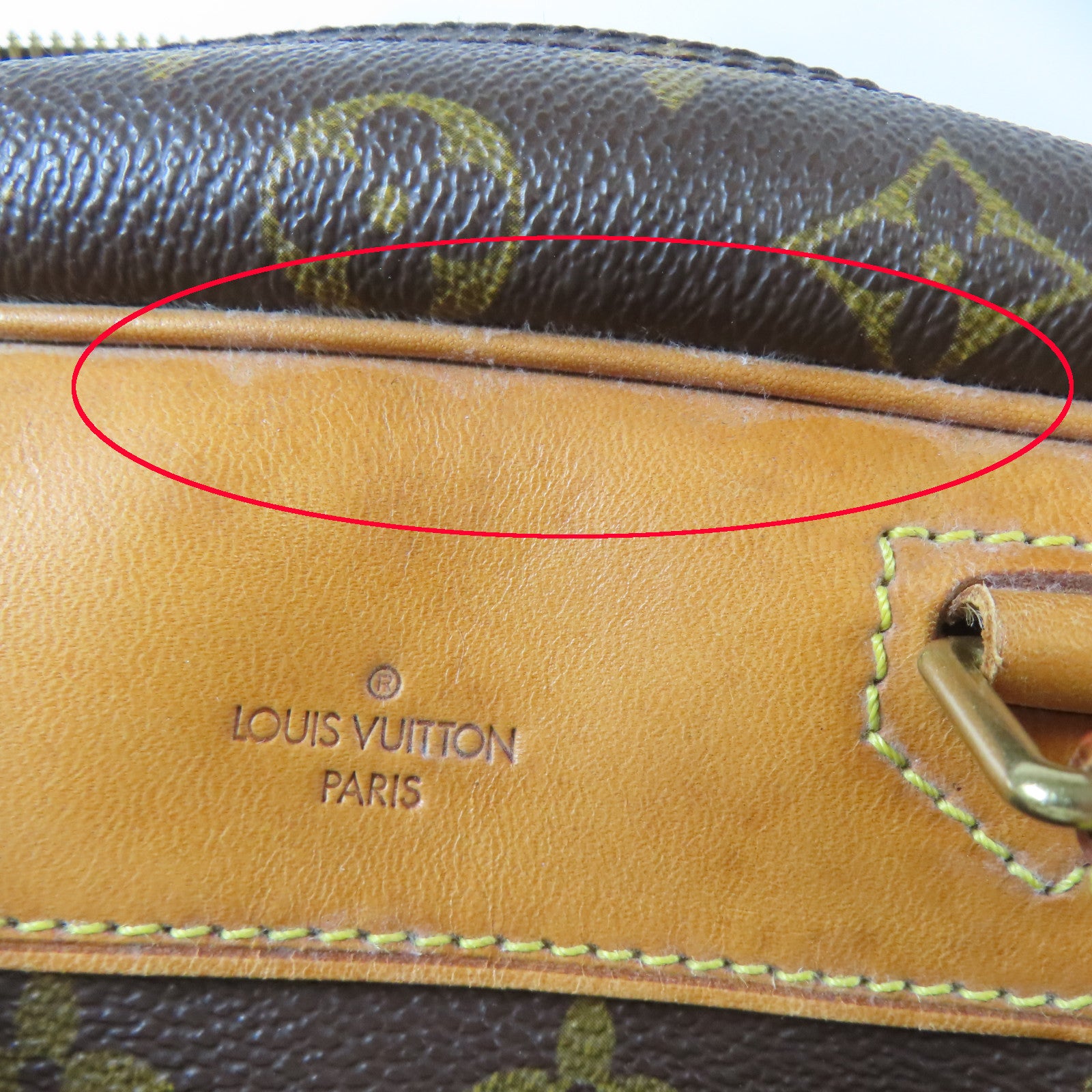 LOUIS VUITTON Monogram Trouville金扣手挽袋啡色