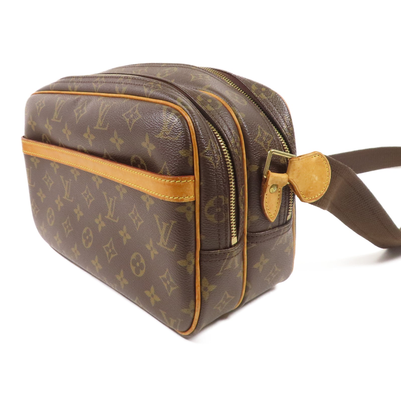 LOUIS VUITTON LV GHW Reporter PM Shoulder Bag Monogram M45254 Brown