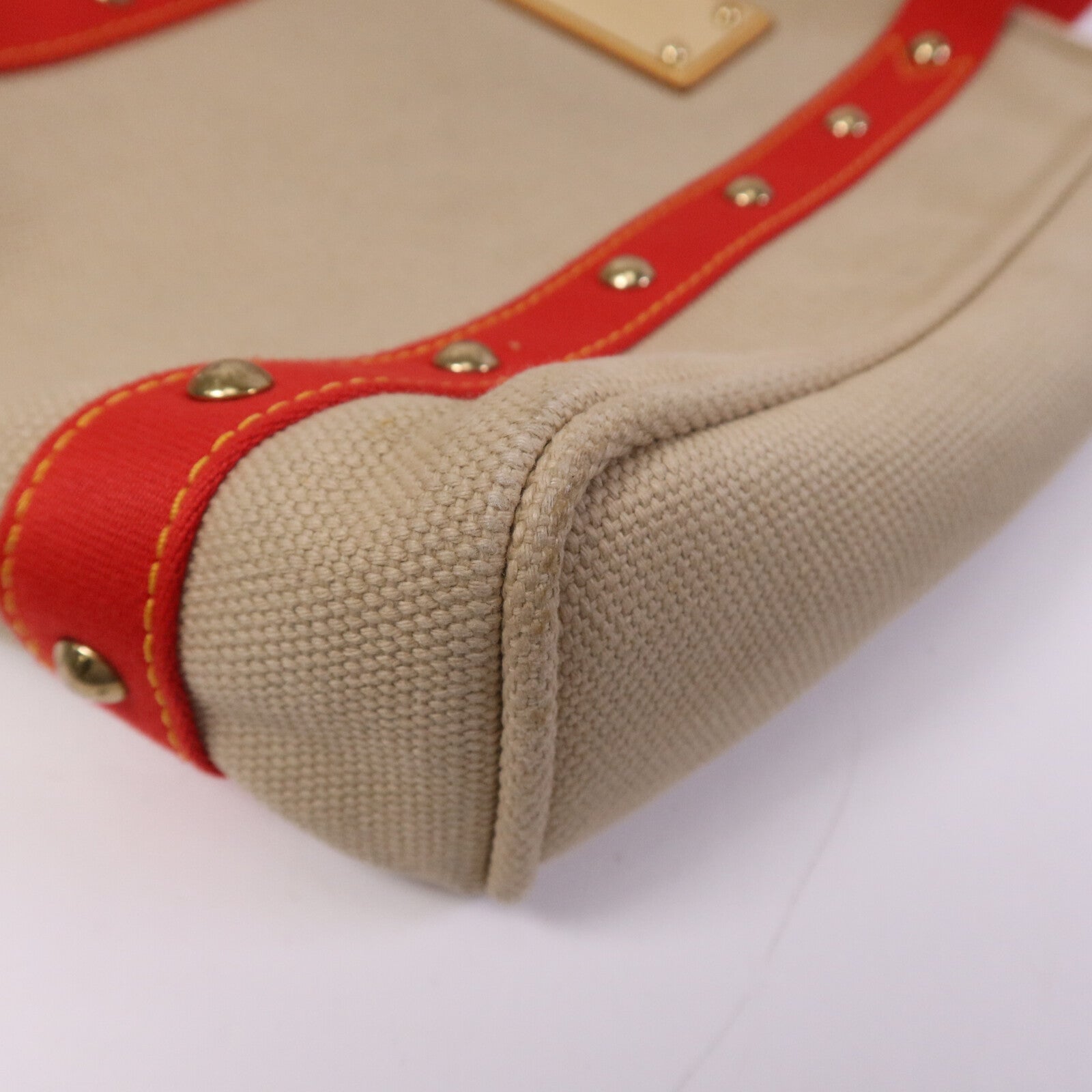 LOUIS VUITTON 帆布Cabas MM金扣手挽袋