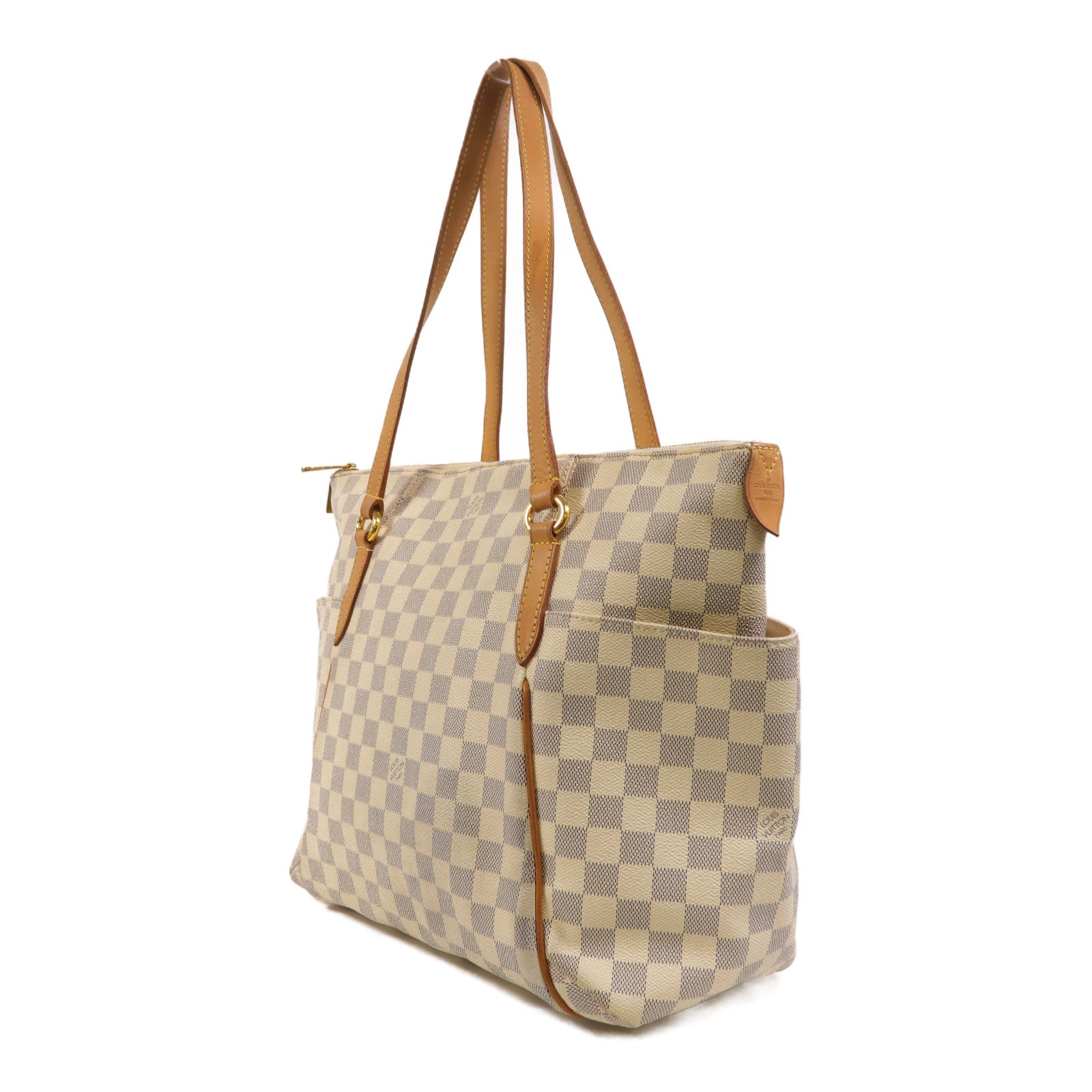LOUIS VUITTON Damier Azur Totally金扣肩背袋
