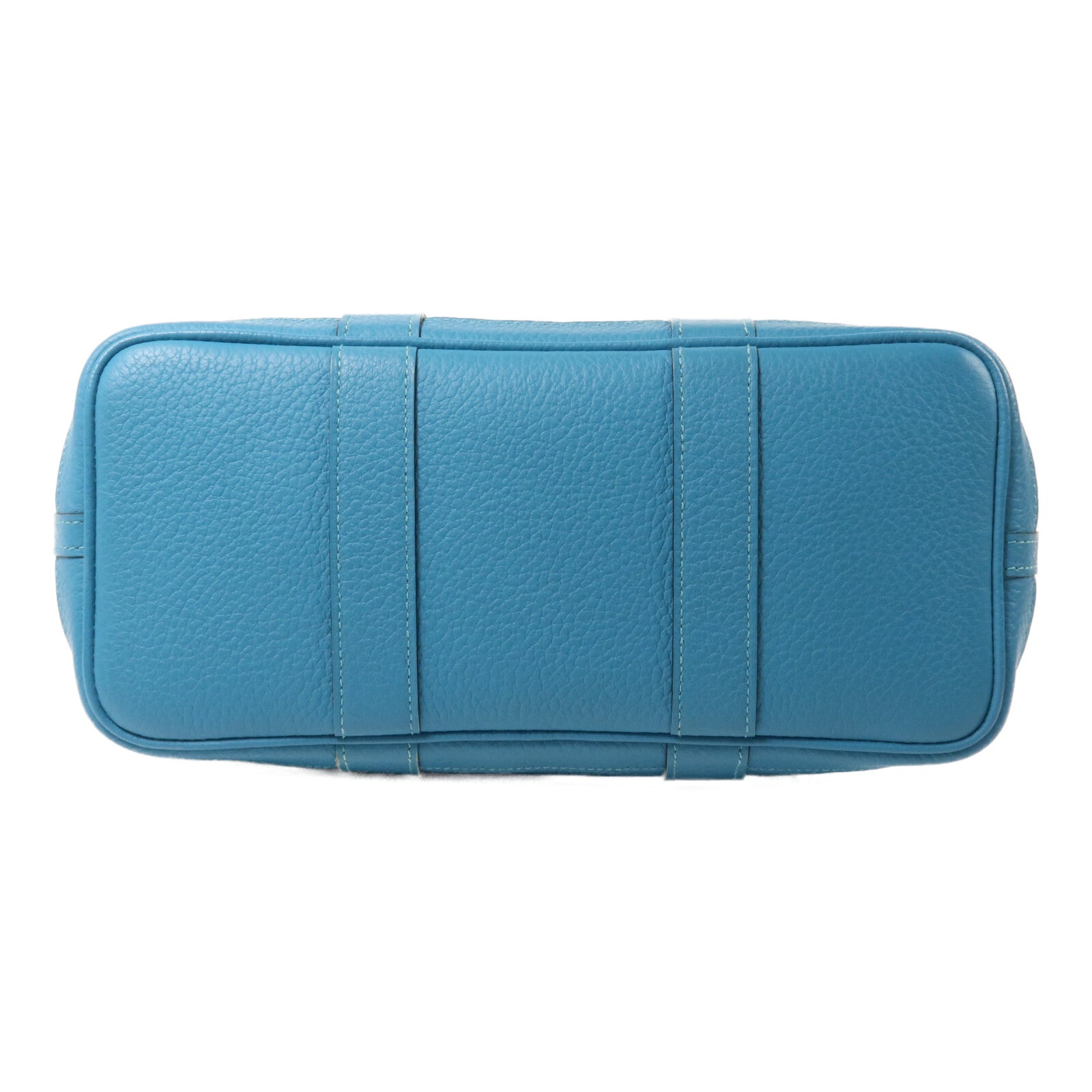 HERMES Negonda皮革Garden Party TPM手挽袋Turquoise