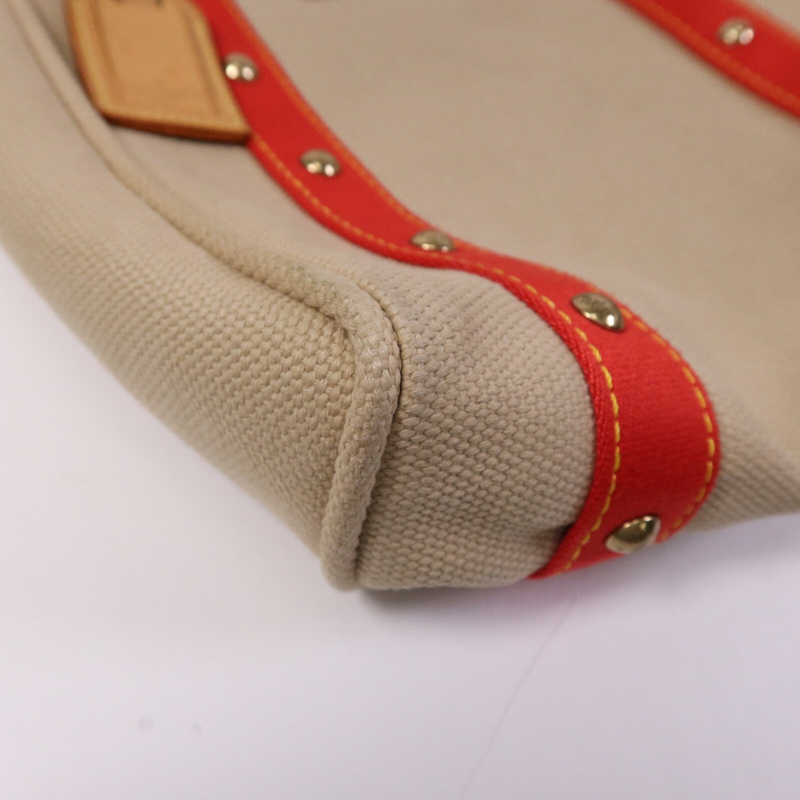 LOUIS VUITTON 帆布Cabas MM金扣手挽袋