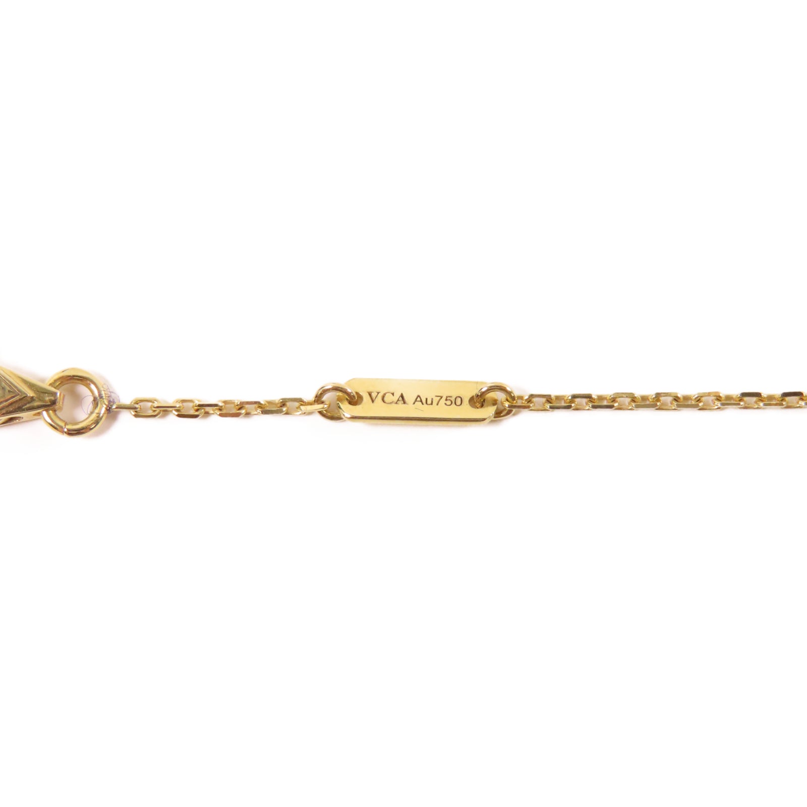 Van Cleef & Arpels 18K黃金Vintage Alhambra Necklace項鏈金色/紅色