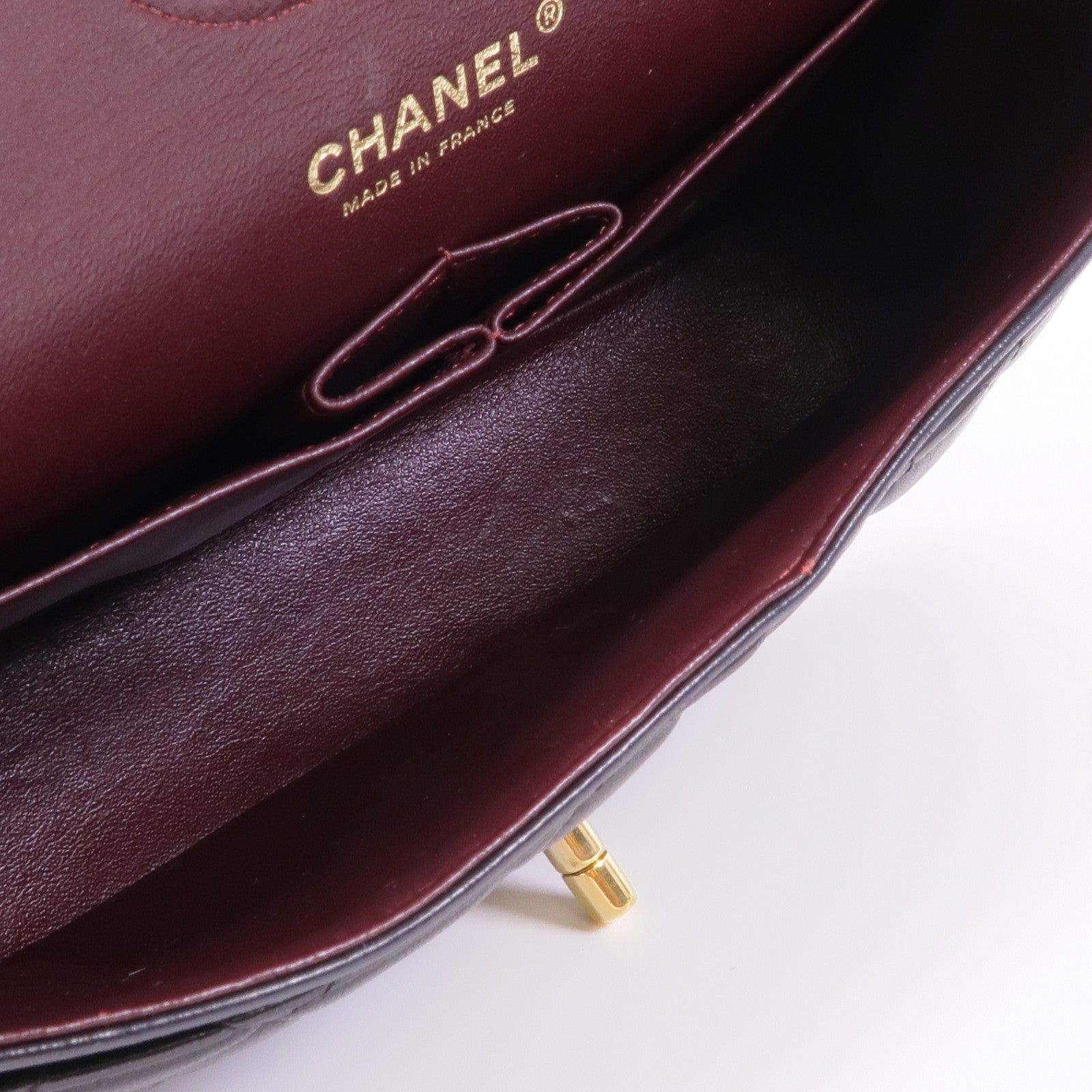 CHANEL 羊皮皮革Classic 25金扣手挽肩背兩用袋