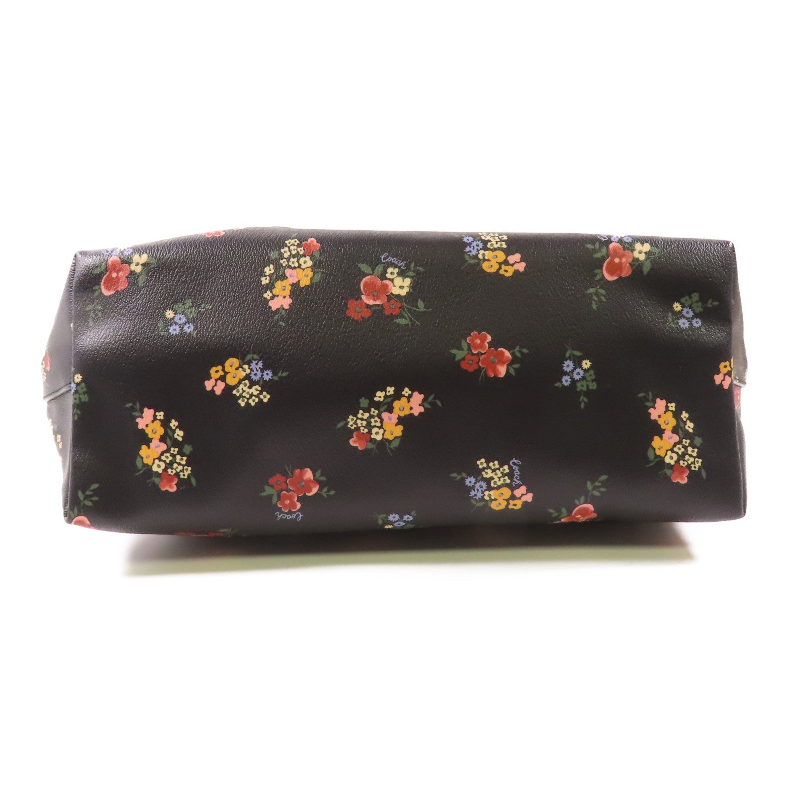 COACH 塗層帆布Shoulder Tote銀扣肩背袋