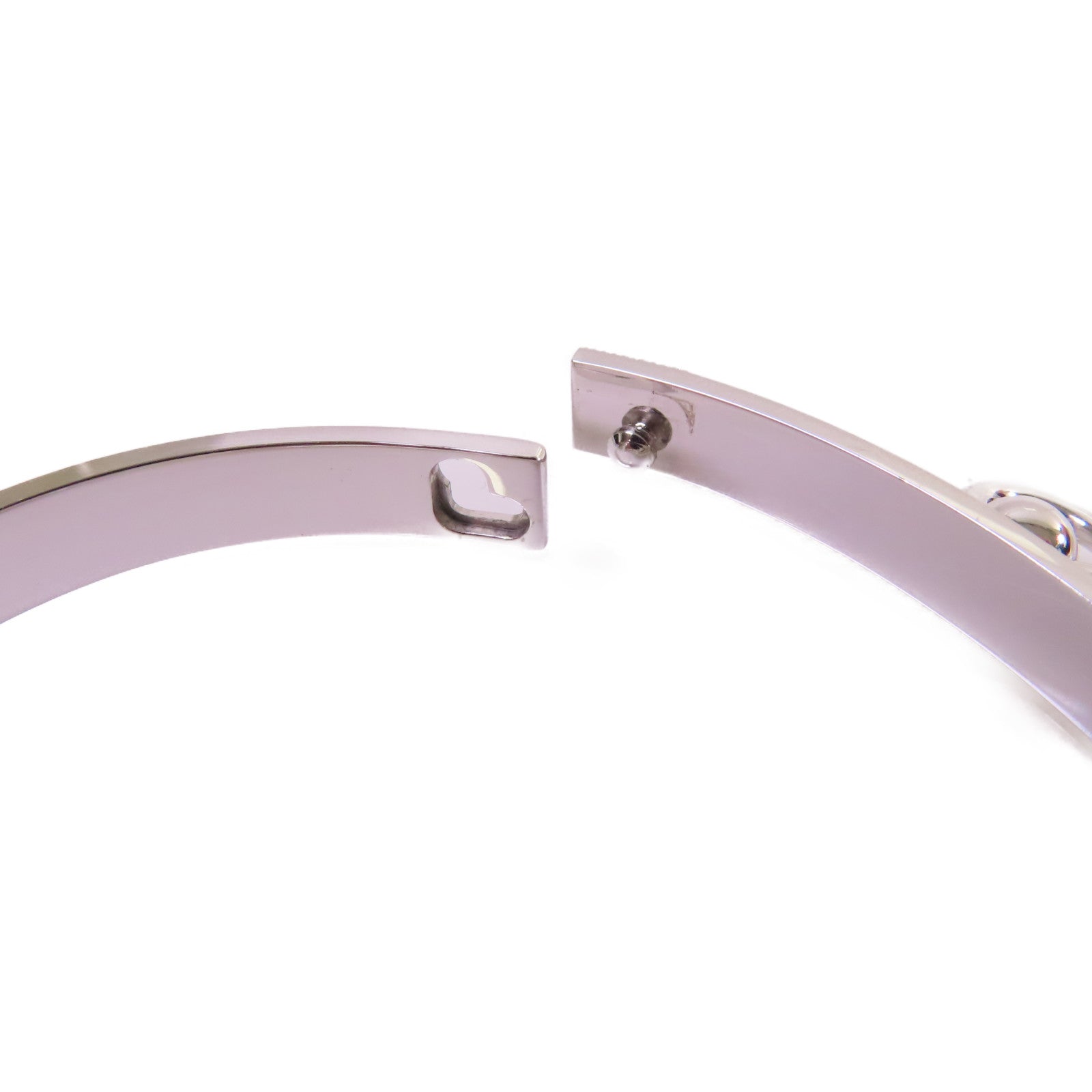 HERMES 18K白金/0.24ct鑽石Collier De Chien Diamond Bracelet手鏈