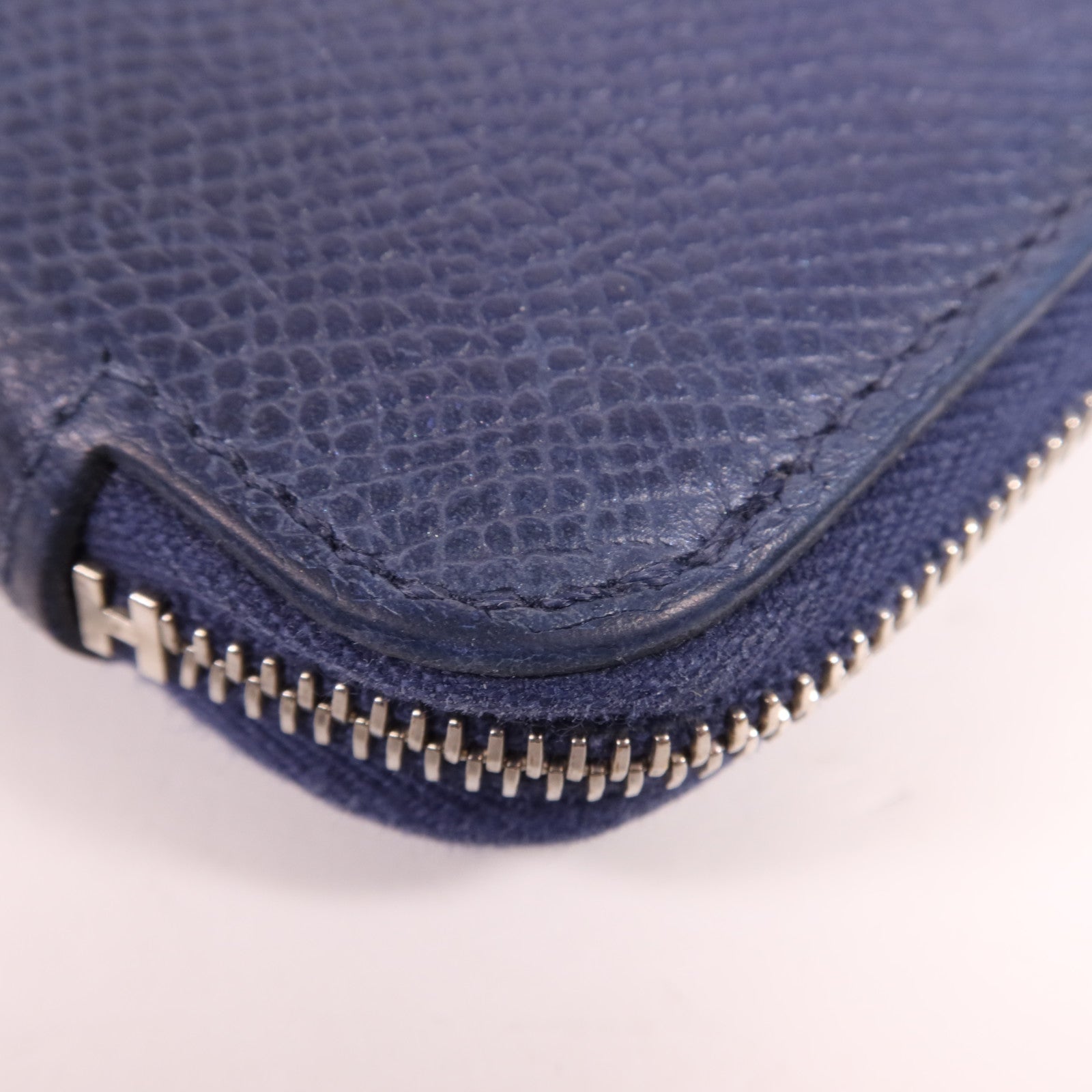 HERMES Clemence皮革Silk In Long Wallet銀扣長錢包