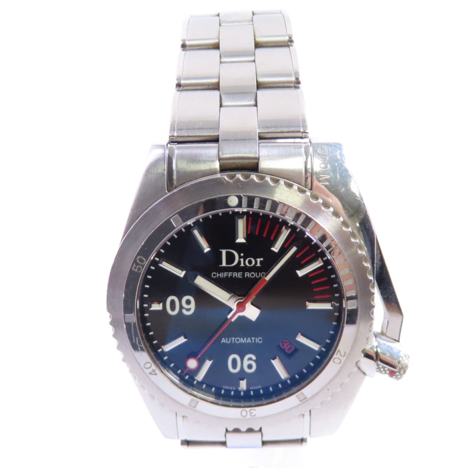 Dior Chiffre Rouge Watch不鏽鋼自動機芯手錶黑色
